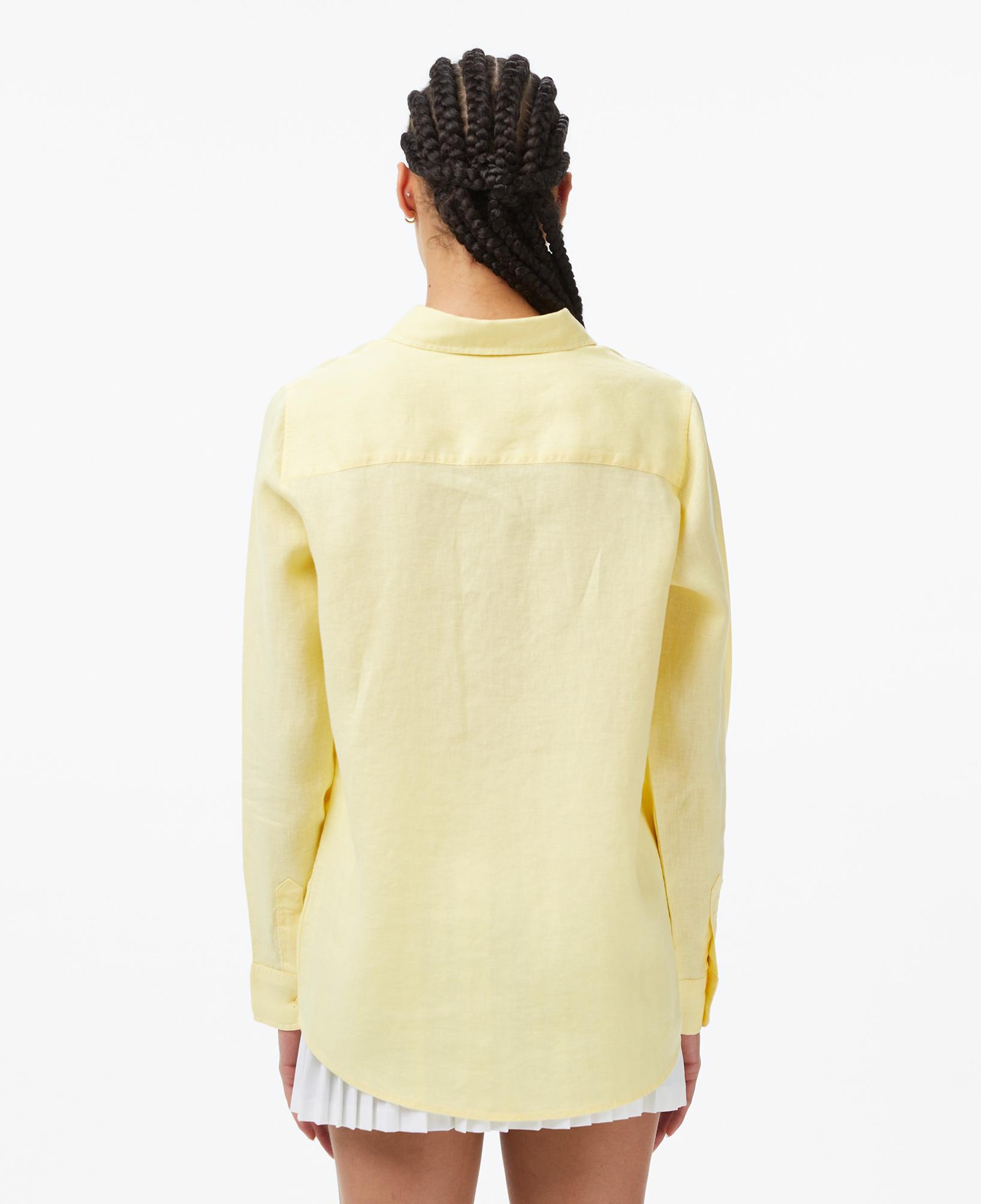 Lacoste Kadın Relaxed Fit Sarı Gömlek