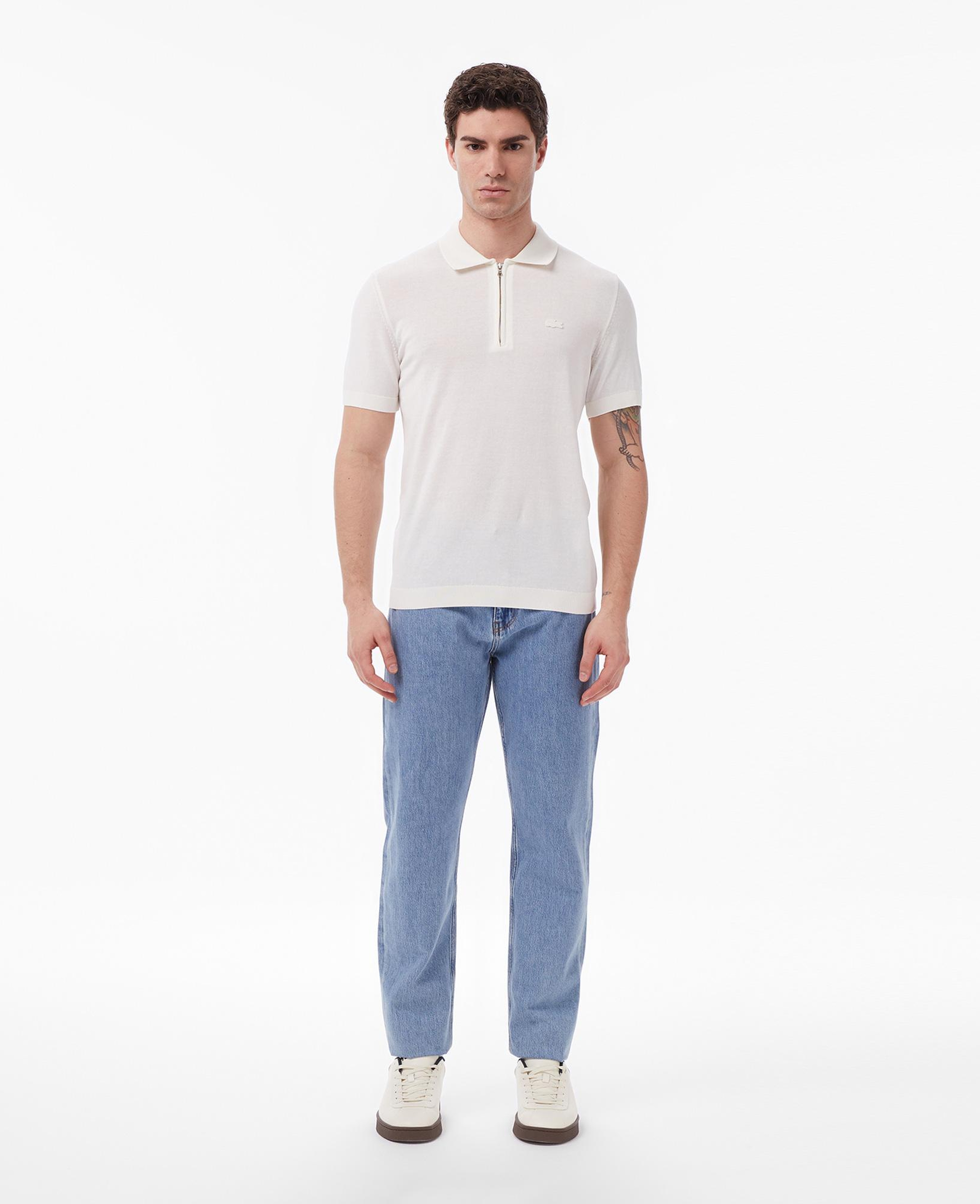 Lacoste Erkek Classic Fit Kısa Kollu Polo Yaka Krem Triko