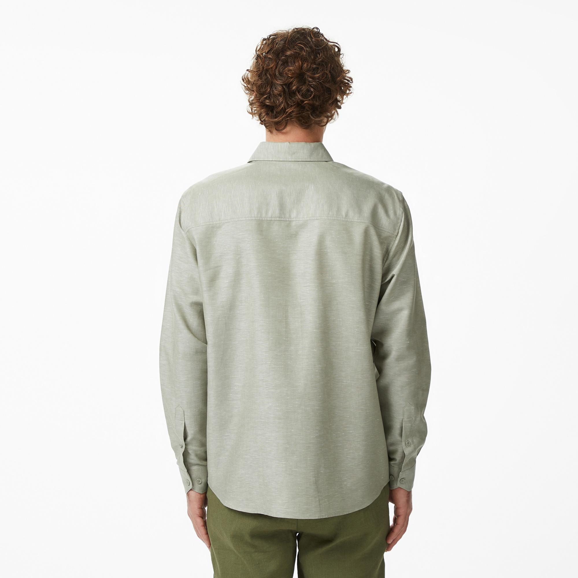 Lacoste Erkek Regular Fit Düğmeli Yaka Haki Gömlek