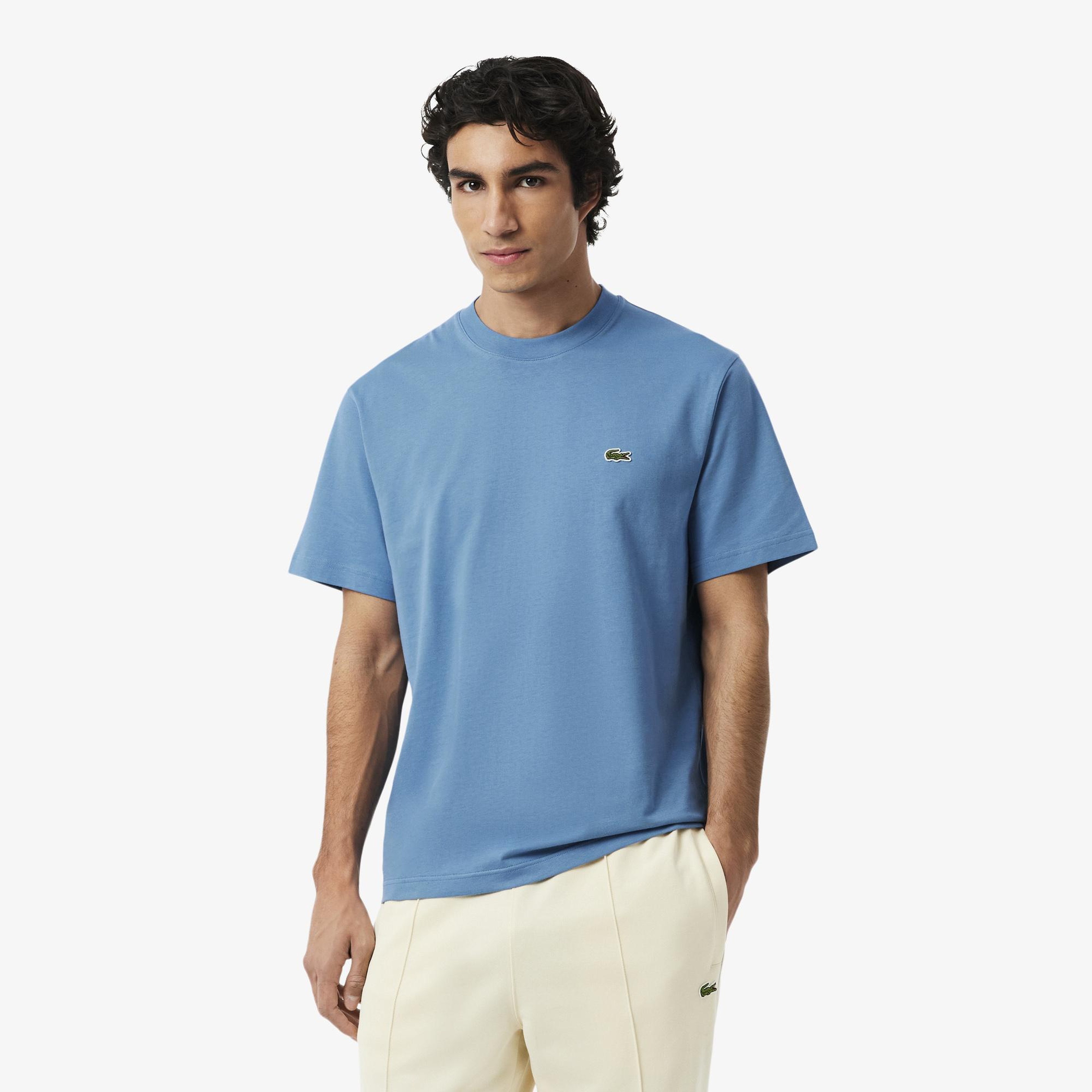 Lacoste Erkek Classic Fit Bisiklet Yaka Mavi T-Shirt