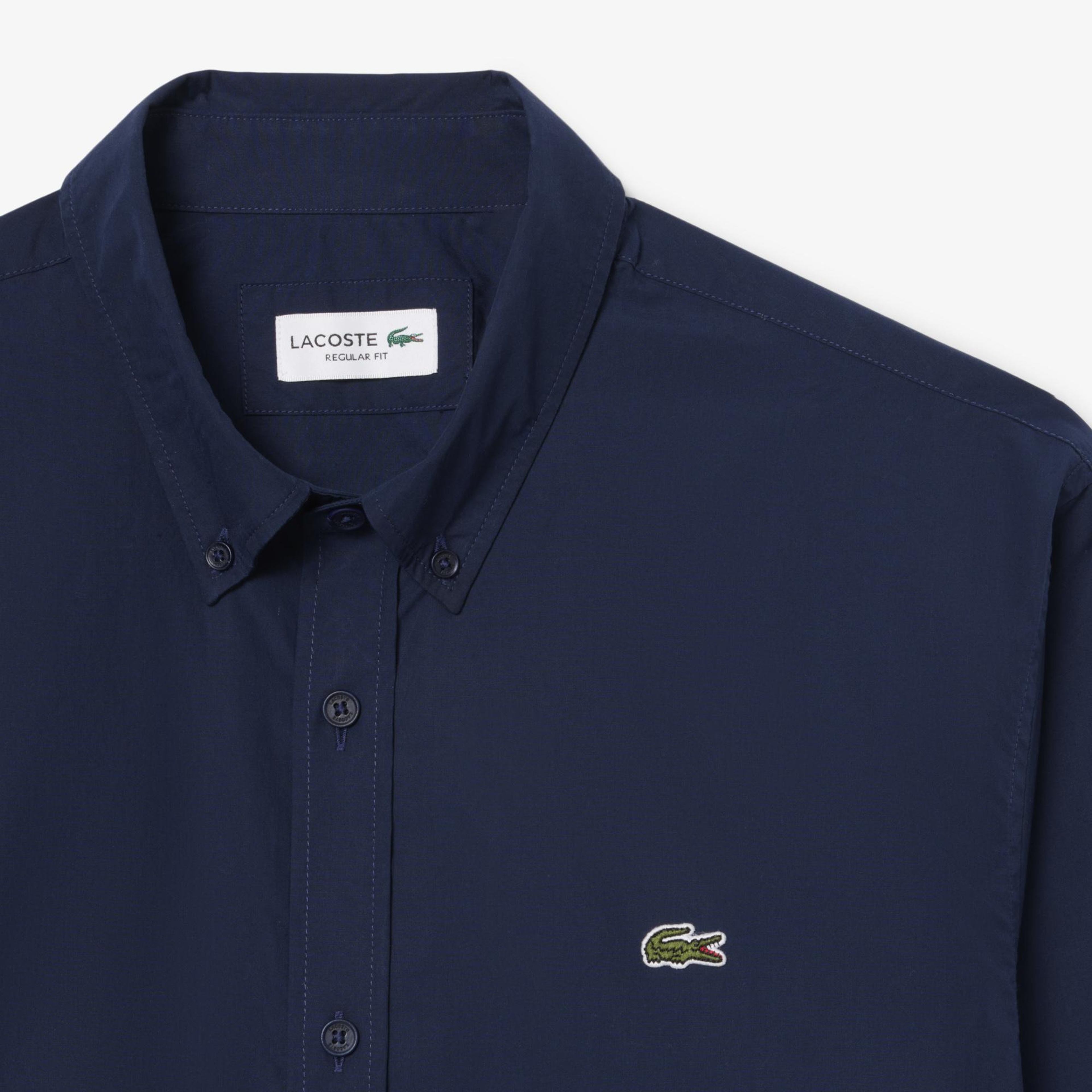 Lacoste Erkek Regular Fit Düğmeli Yaka Lacivert Gömlek
