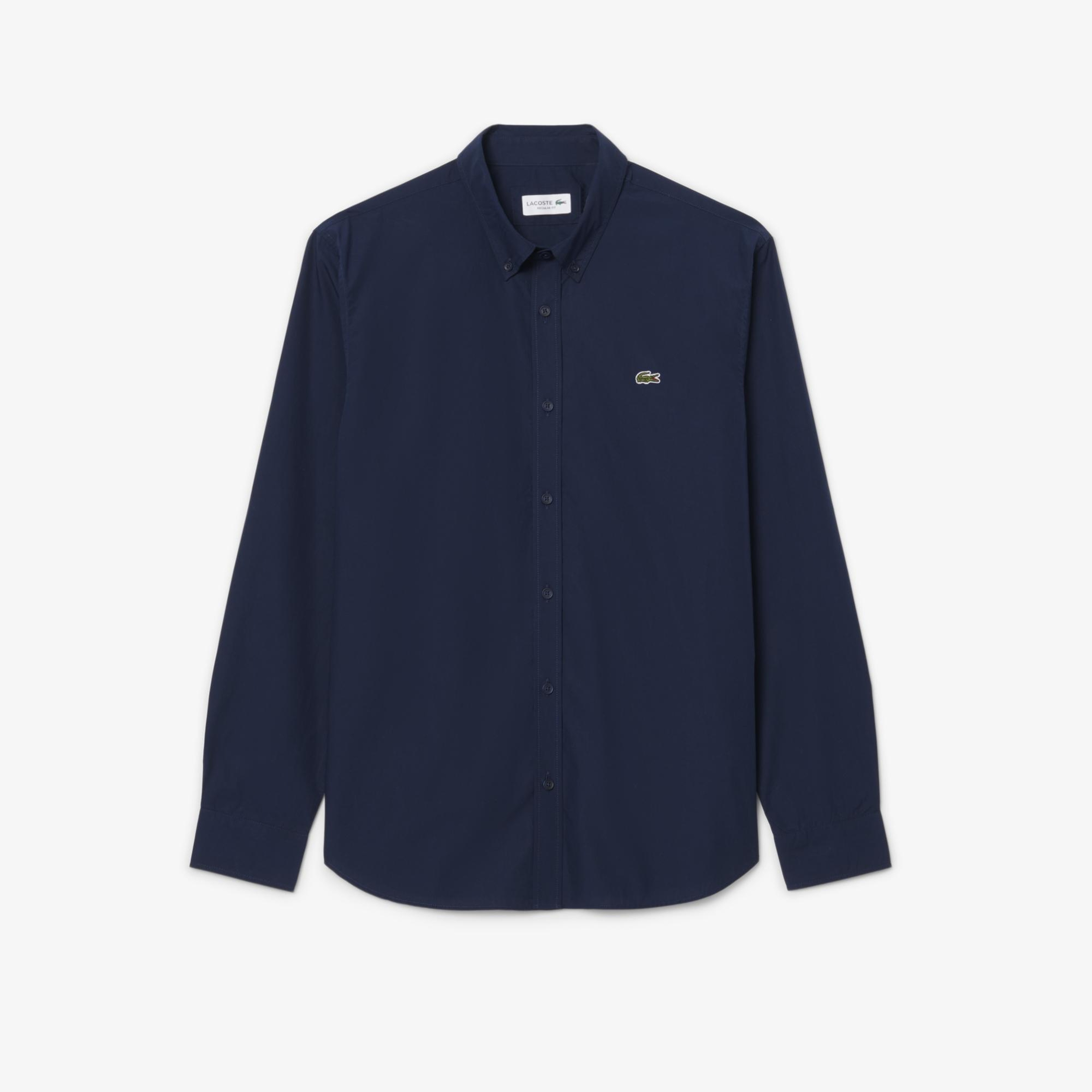 Lacoste Erkek Regular Fit Düğmeli Yaka Lacivert Gömlek