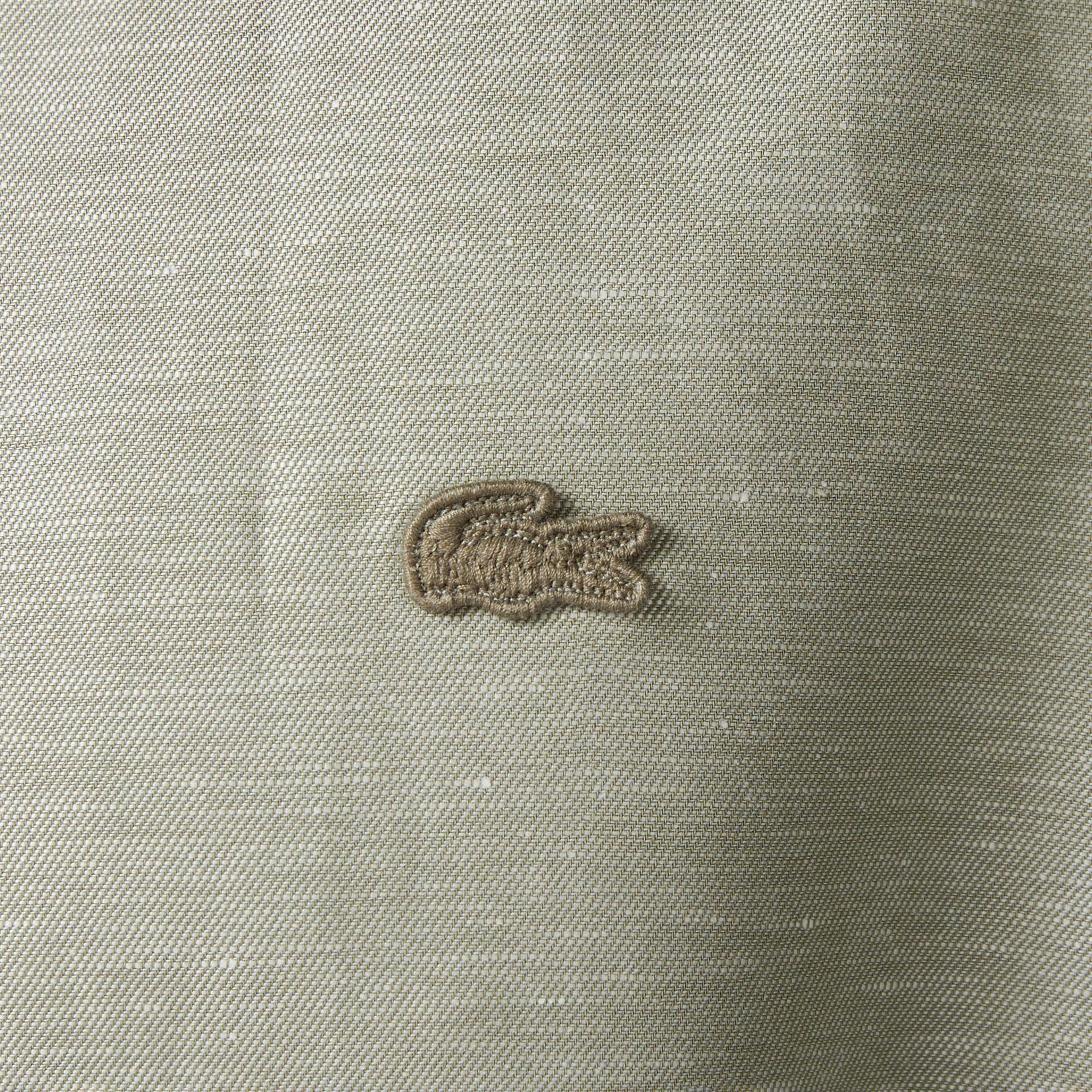 Lacoste Erkek Regular Fit Düğmeli Yaka Haki Gömlek