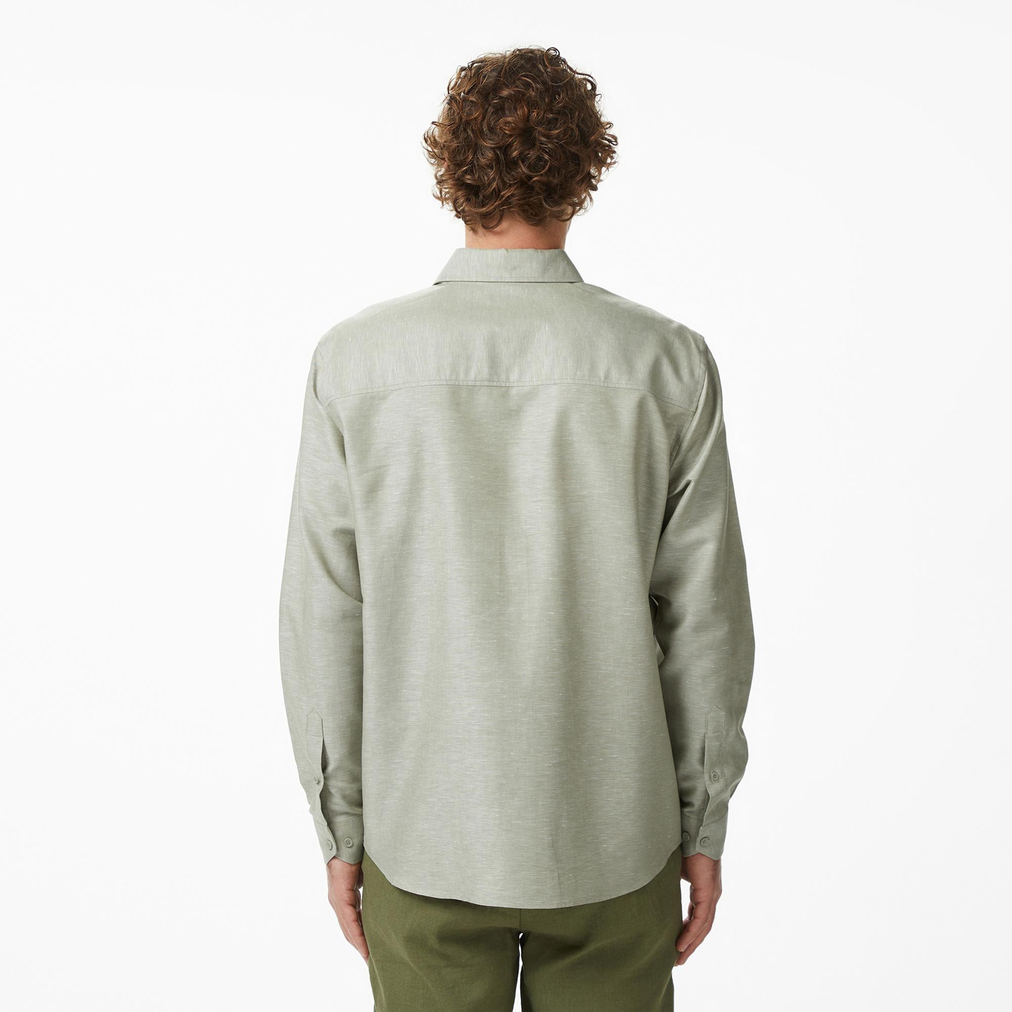 Lacoste Erkek Regular Fit Düğmeli Yaka Haki Gömlek