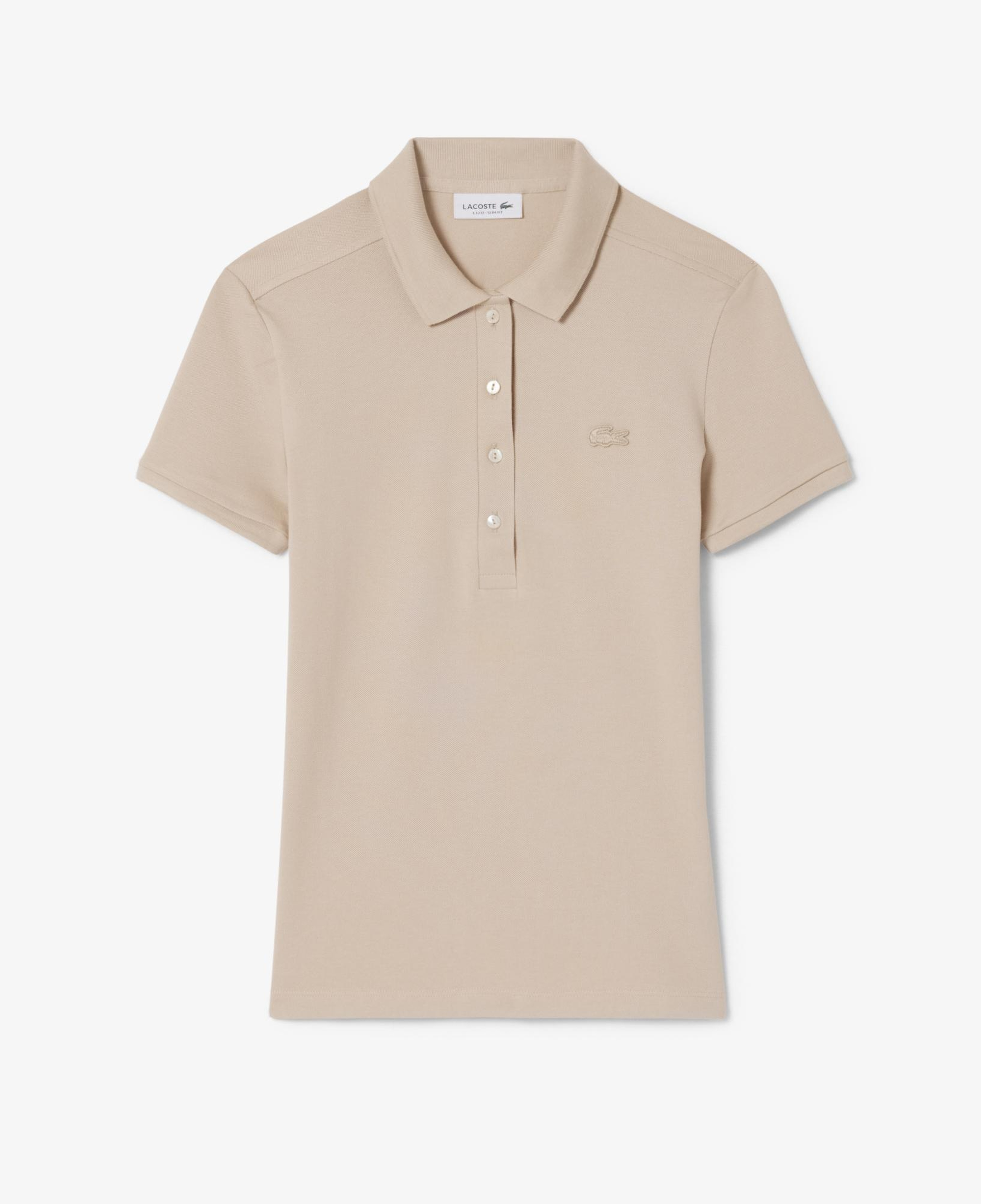 Lacoste L.12.D Kadın Slim Fit Bej Polo