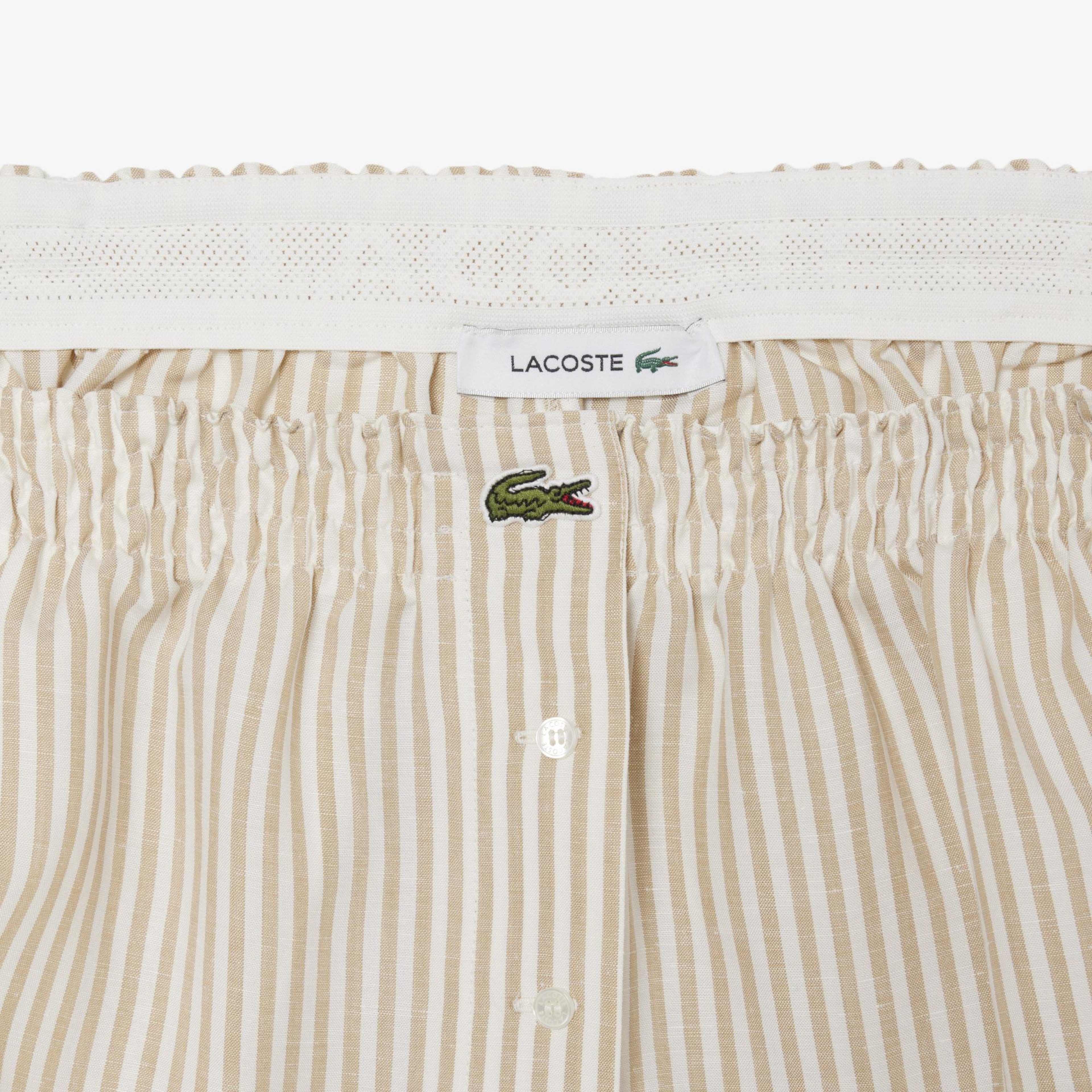 Lacoste Kadın Oversize Fit Krem Şort