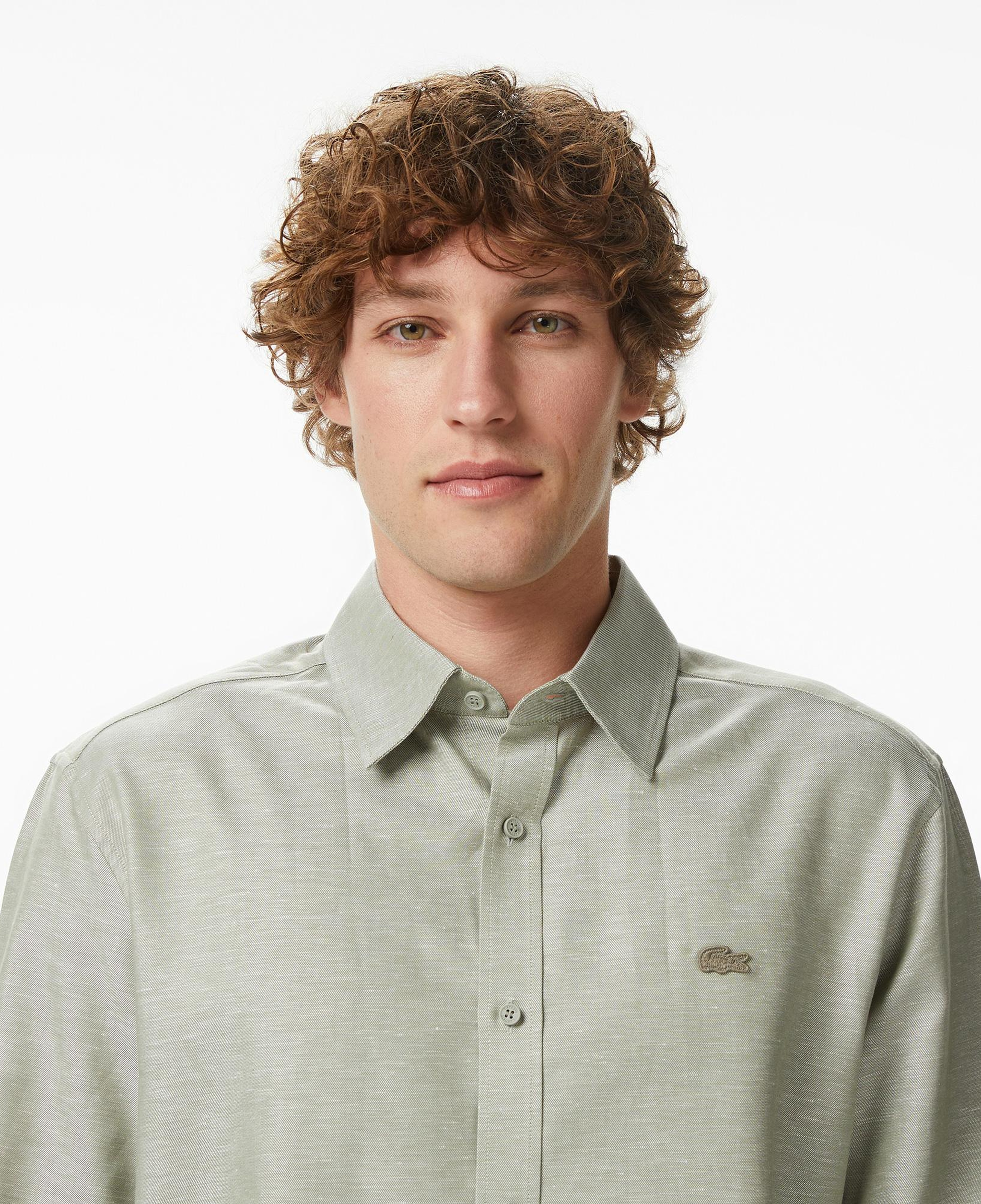 Lacoste Erkek Regular Fit Düğmeli Yaka Haki Gömlek