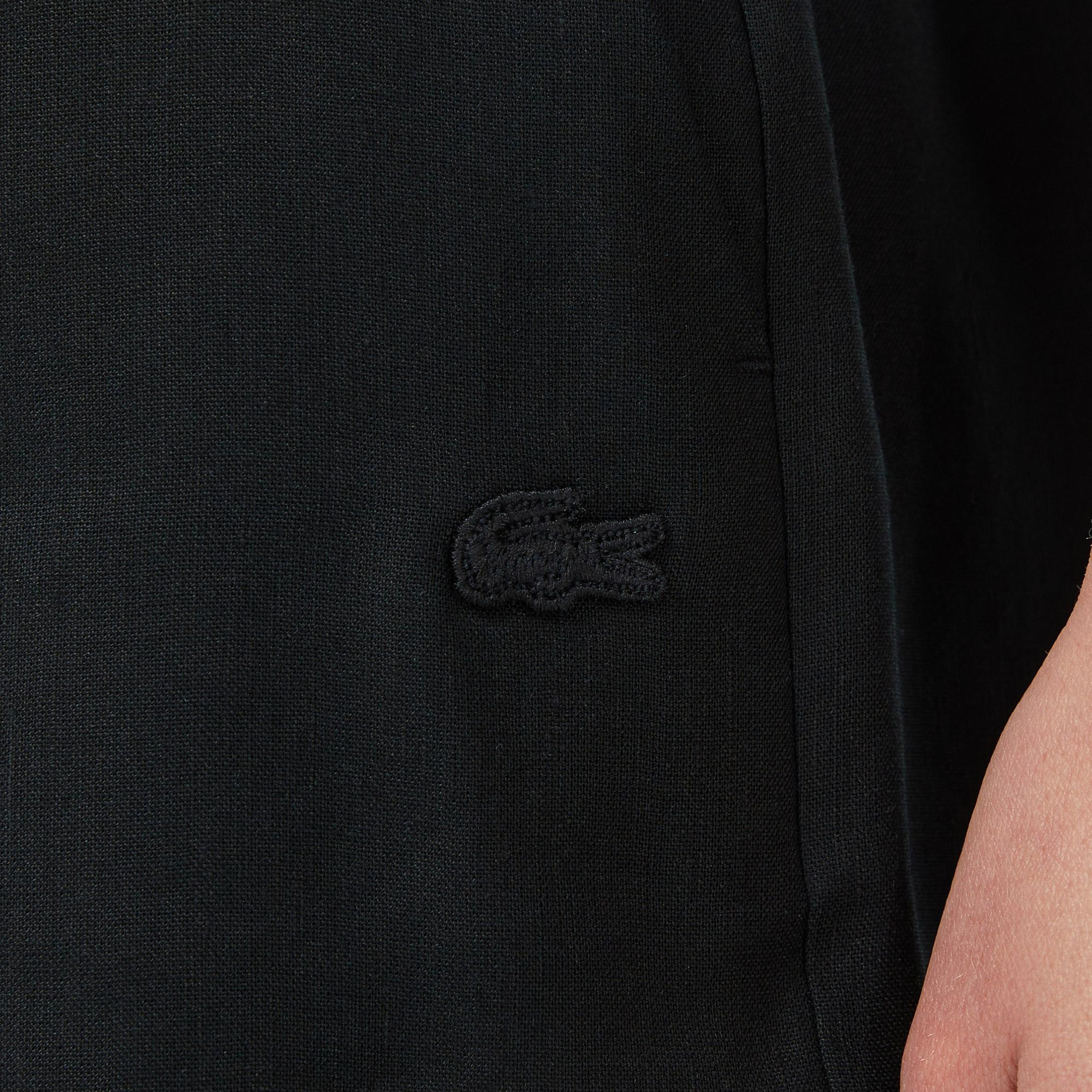 Lacoste Kadın Relaxed Fit Siyah Bermuda Şort