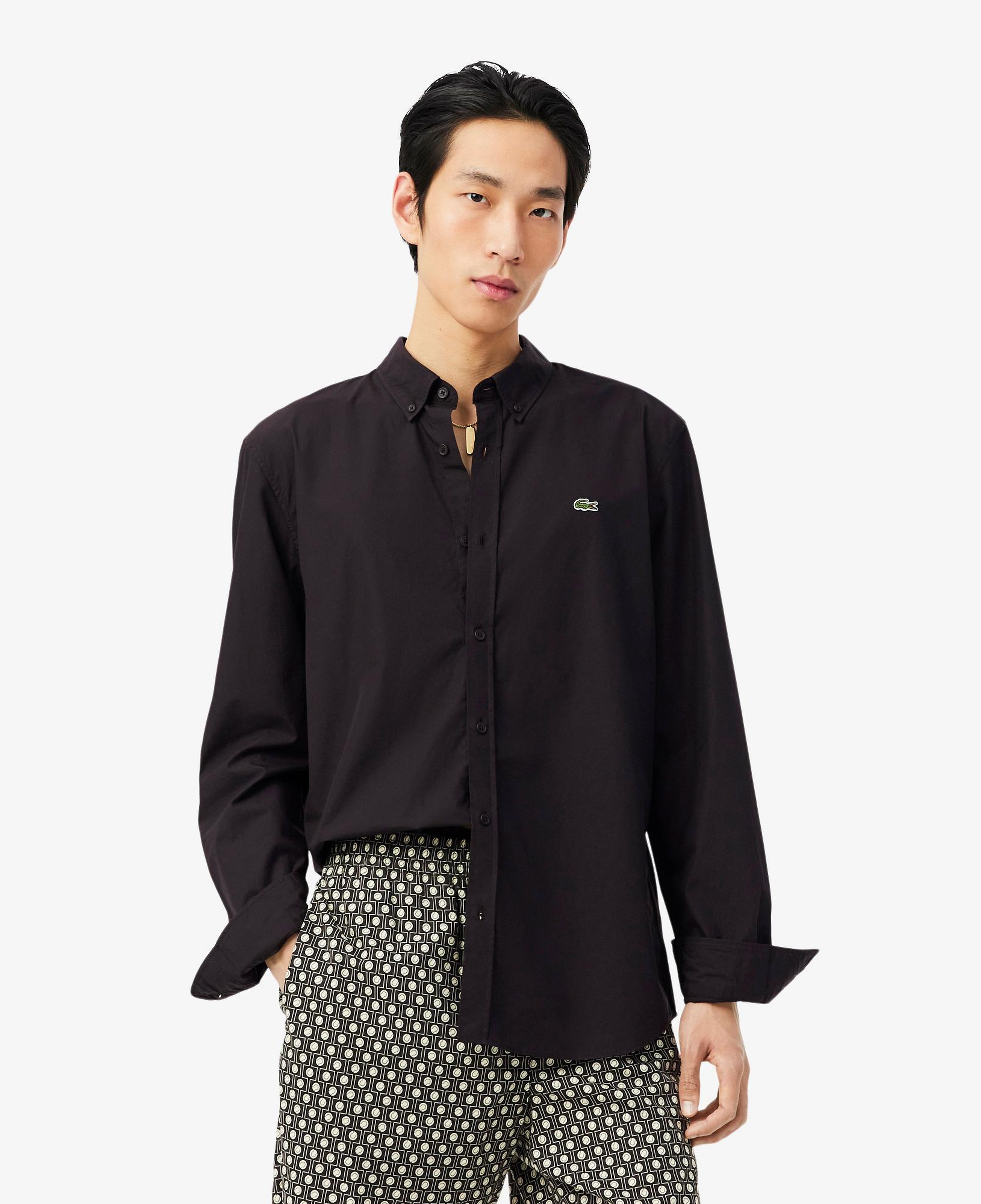 Lacoste Erkek Regular Fit Düğmeli Yaka Kahverengi Gömlek