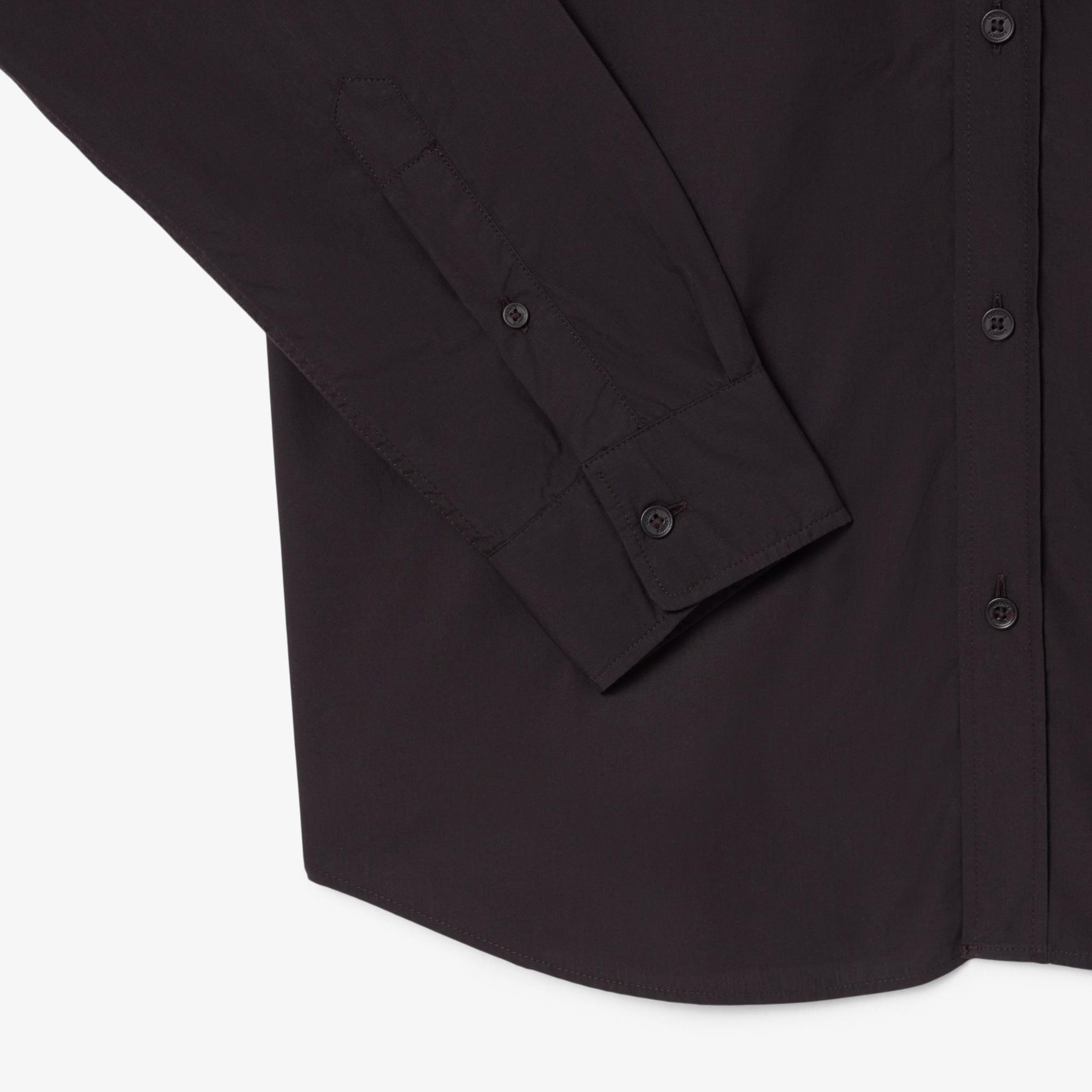 Lacoste Erkek Regular Fit Düğmeli Yaka Kahverengi Gömlek