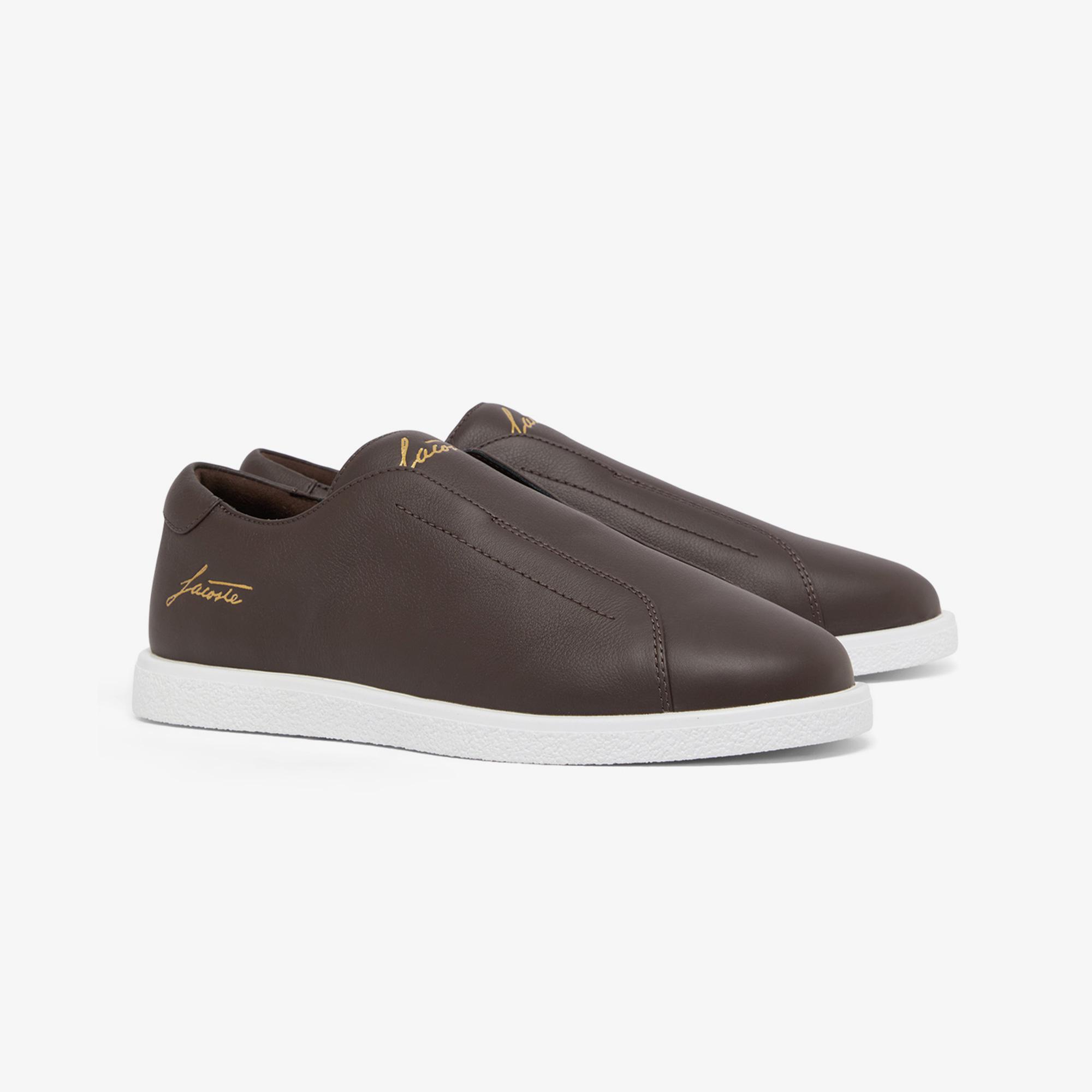 Lacoste Linecourt Slip-On Erkek Kahverengi Sneaker