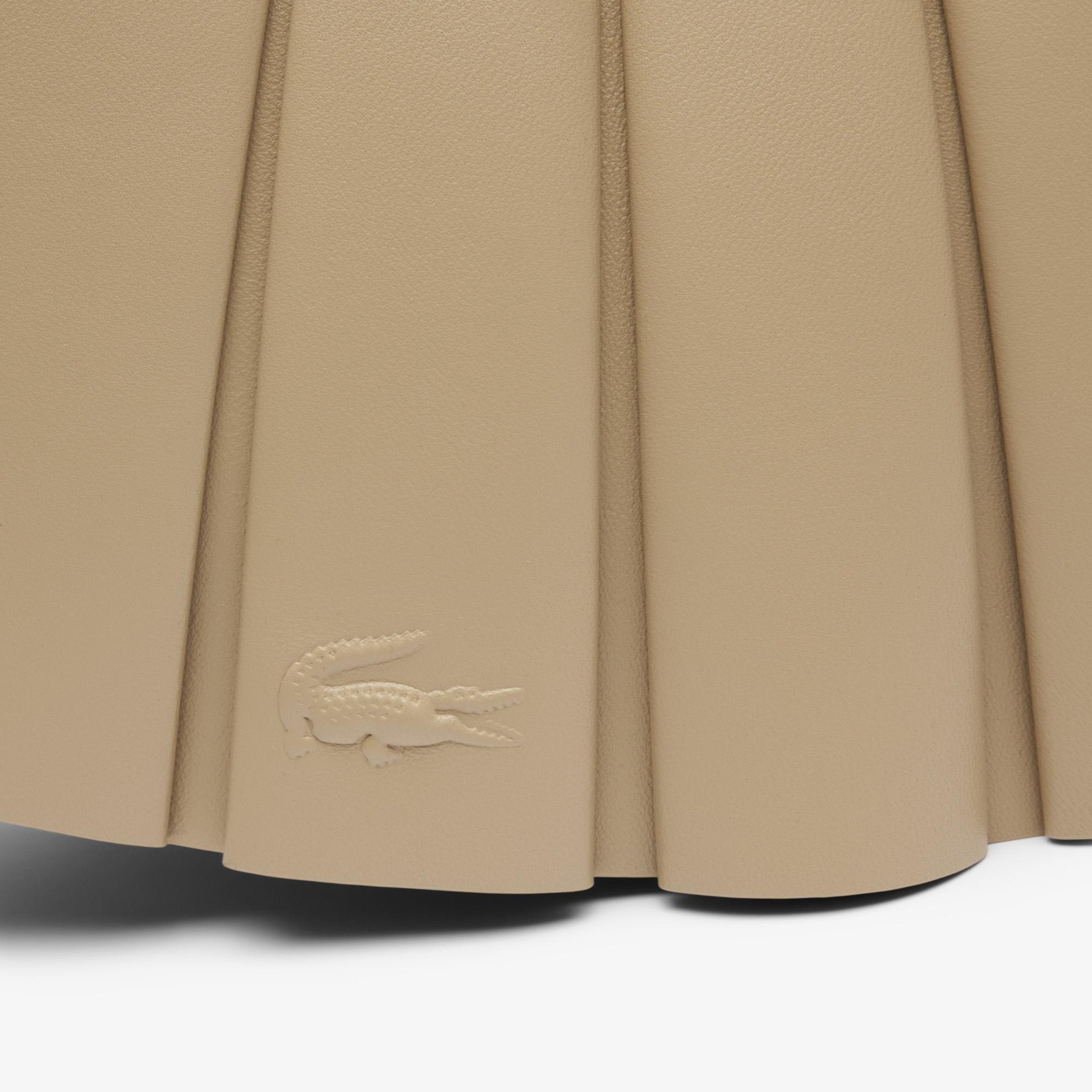 Lacoste Small Lenglen Kadın Deri Bej Omuz Çantası