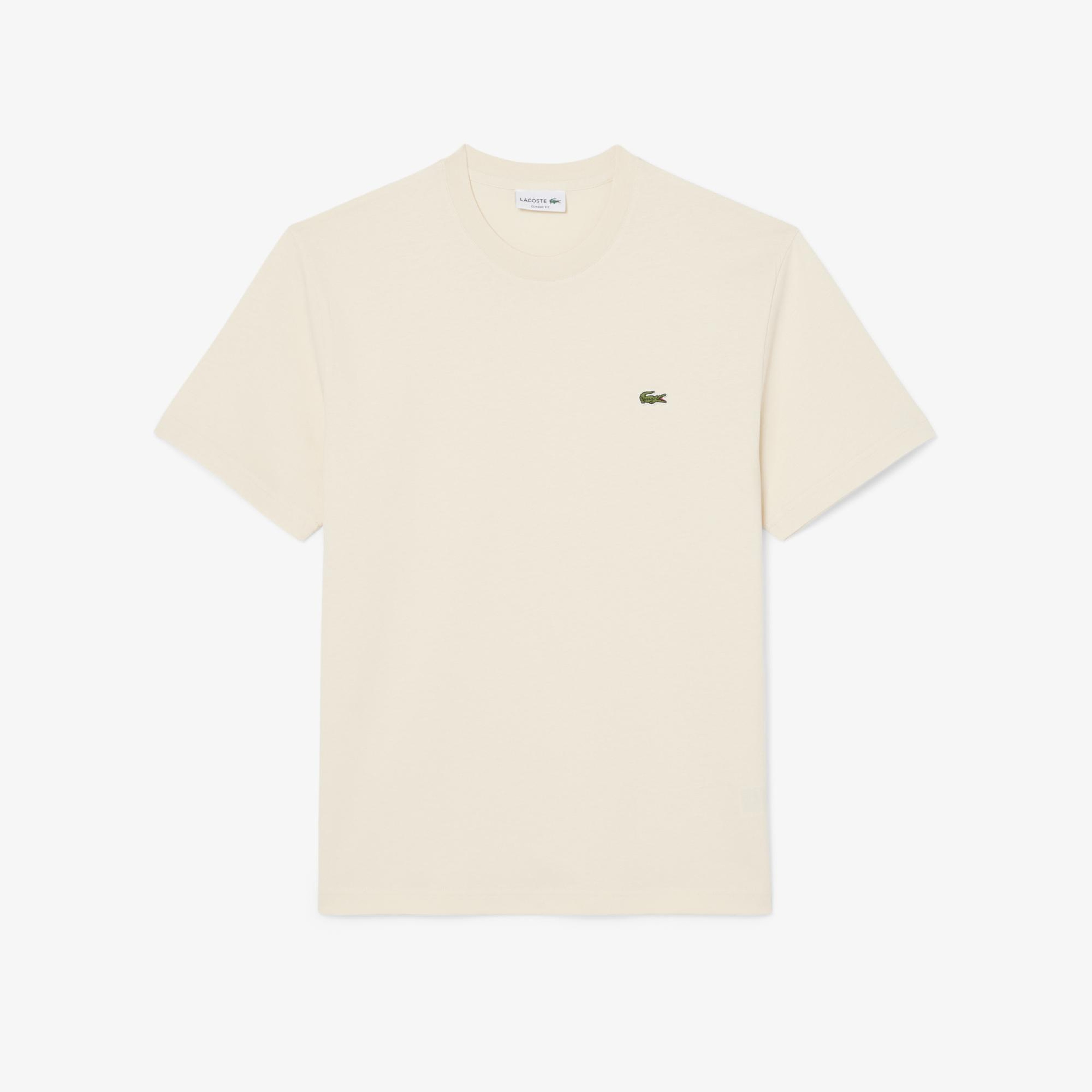 Lacoste Erkek Classic Fit Bisiklet Yaka Bej T-Shirt