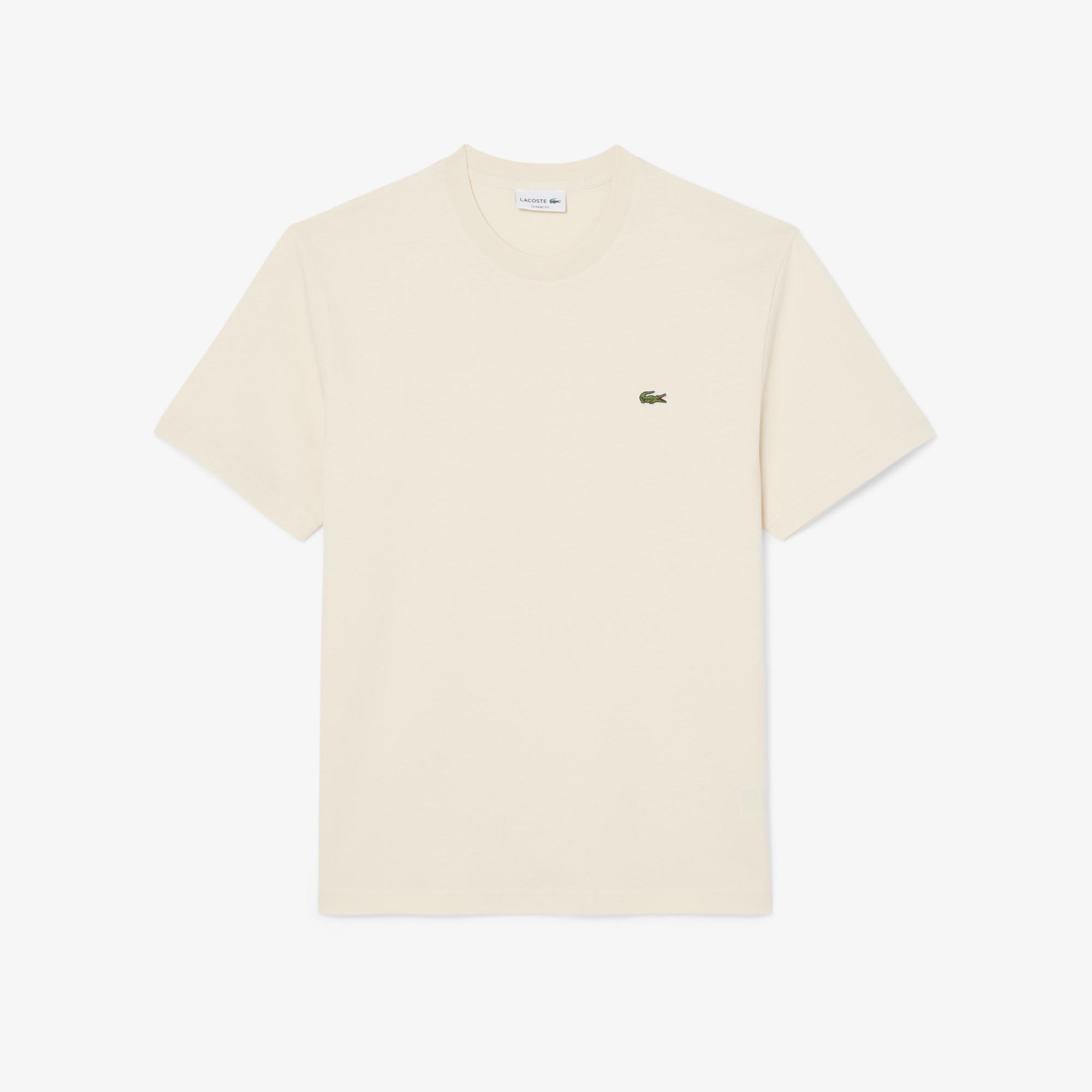Lacoste Erkek Classic Fit Bisiklet Yaka Bej T-Shirt