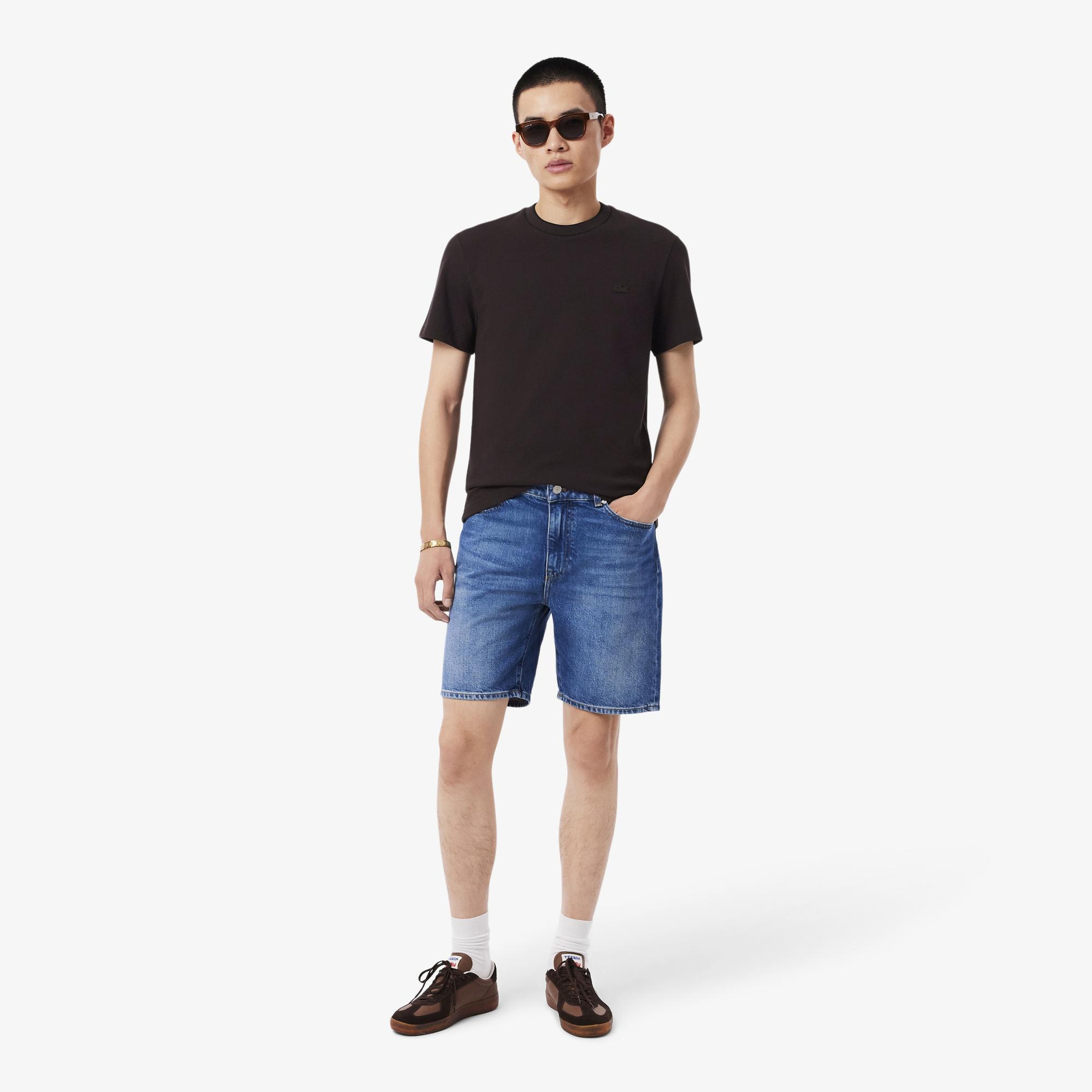 Lacoste Erkek Regular Fit Bisiklet Yaka Kahverengi T-Shirt