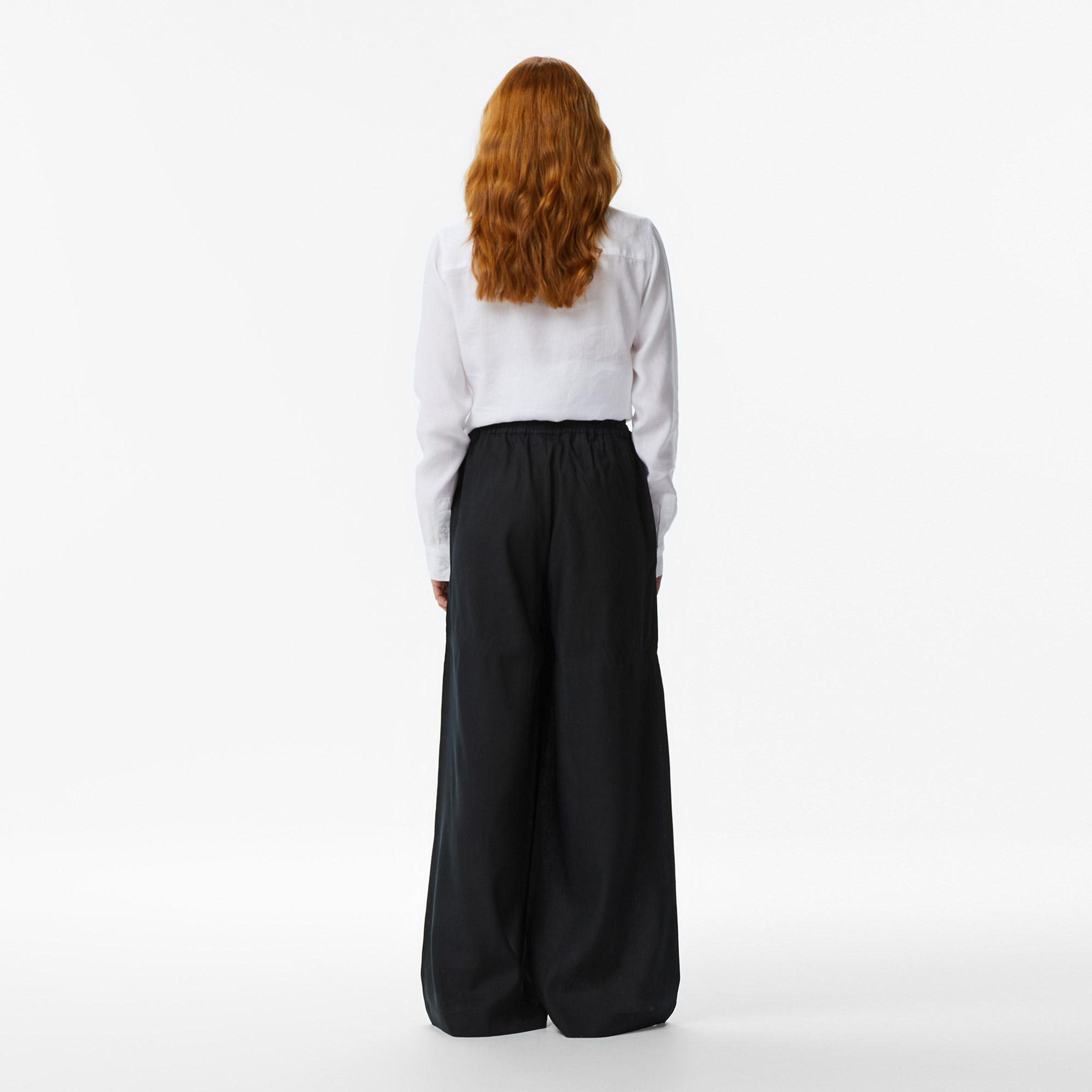 Lacoste Kadın Relaxed Fit Siyah Pantolon