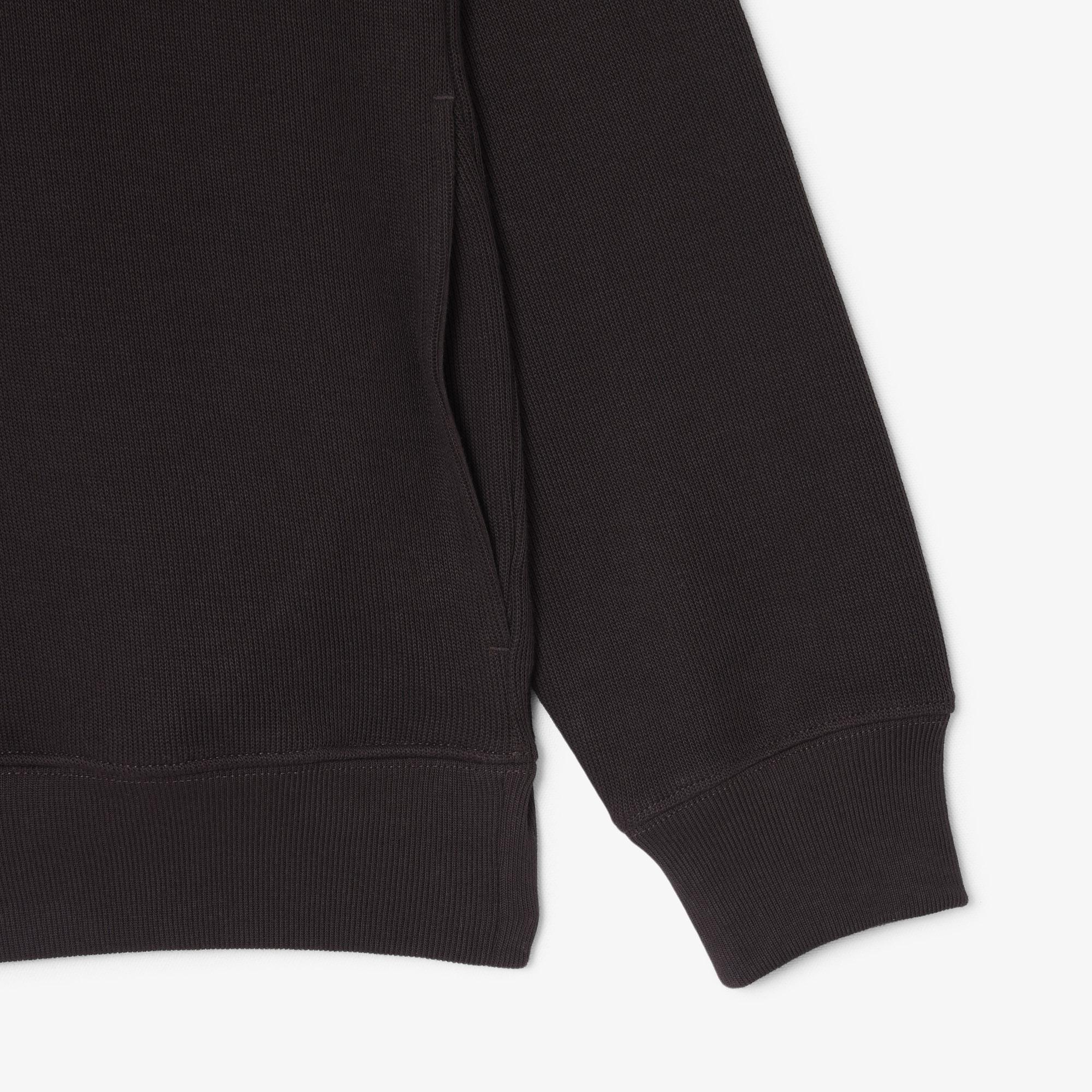 Lacoste Erkek Classic Fit Yarım Fermuarlı Kahverengi Sweatshirt