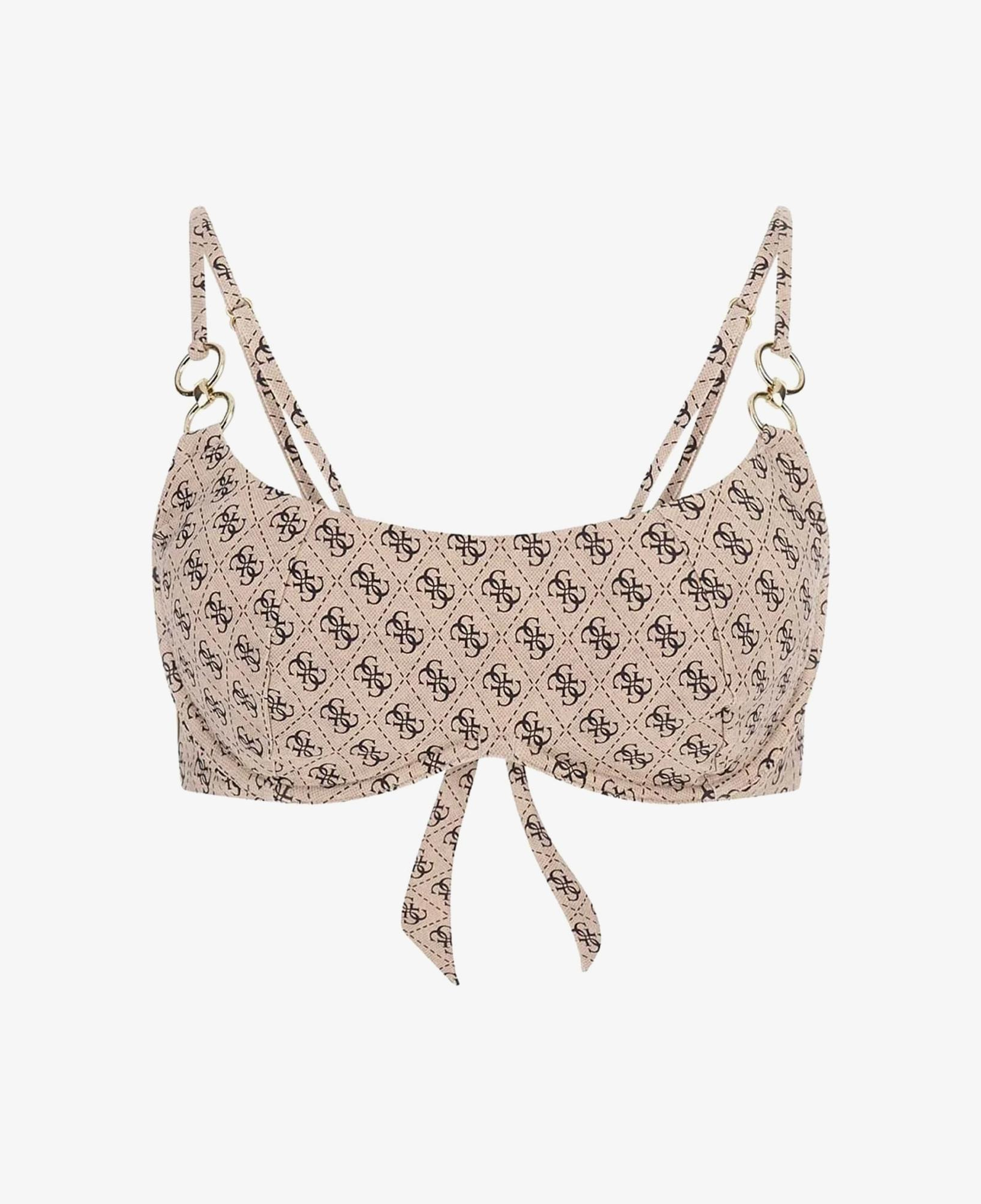 Guess Wired Printed Kadın Bej Bikini Üstü