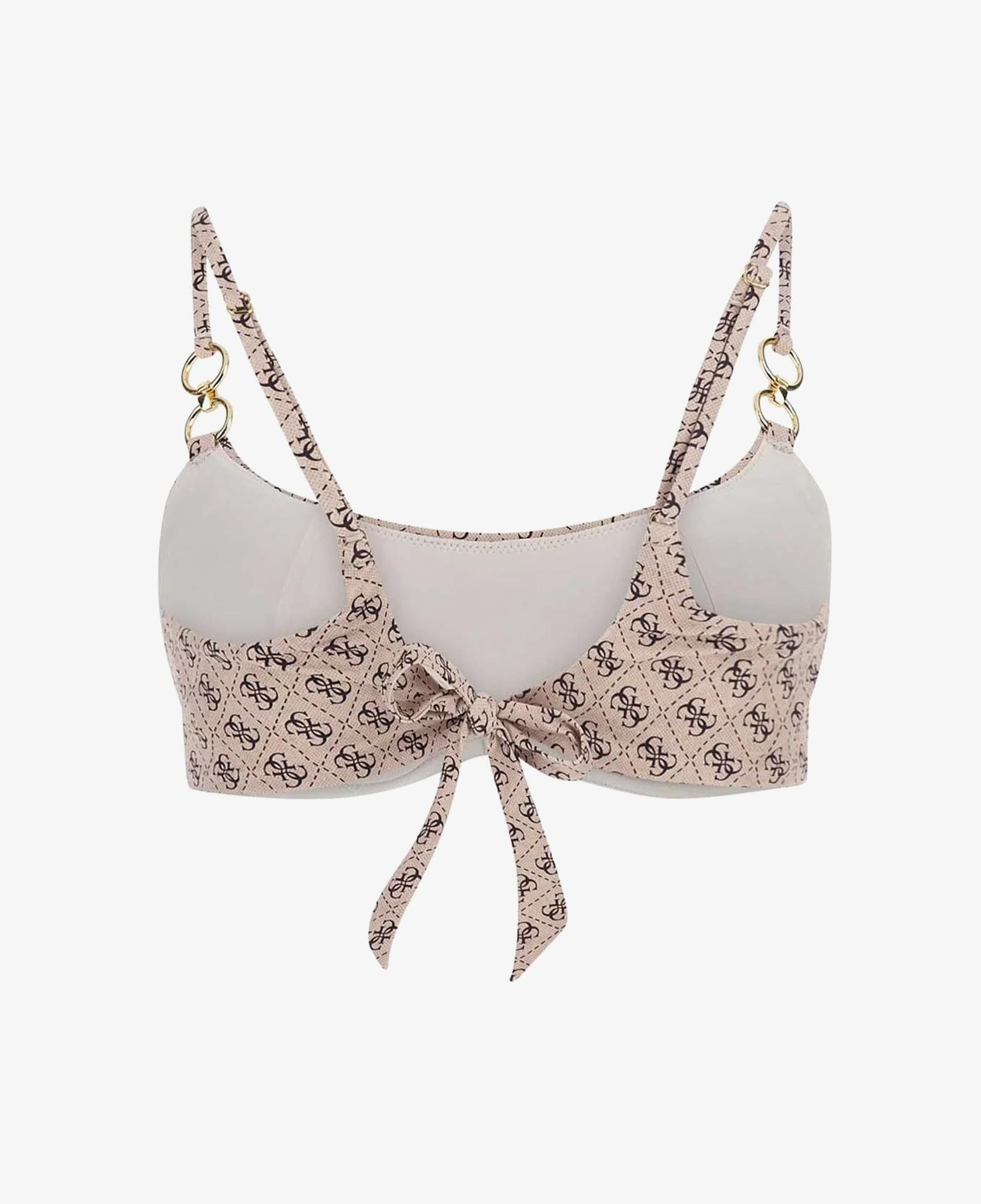 Guess Wired Printed Kadın Bej Bikini Üstü