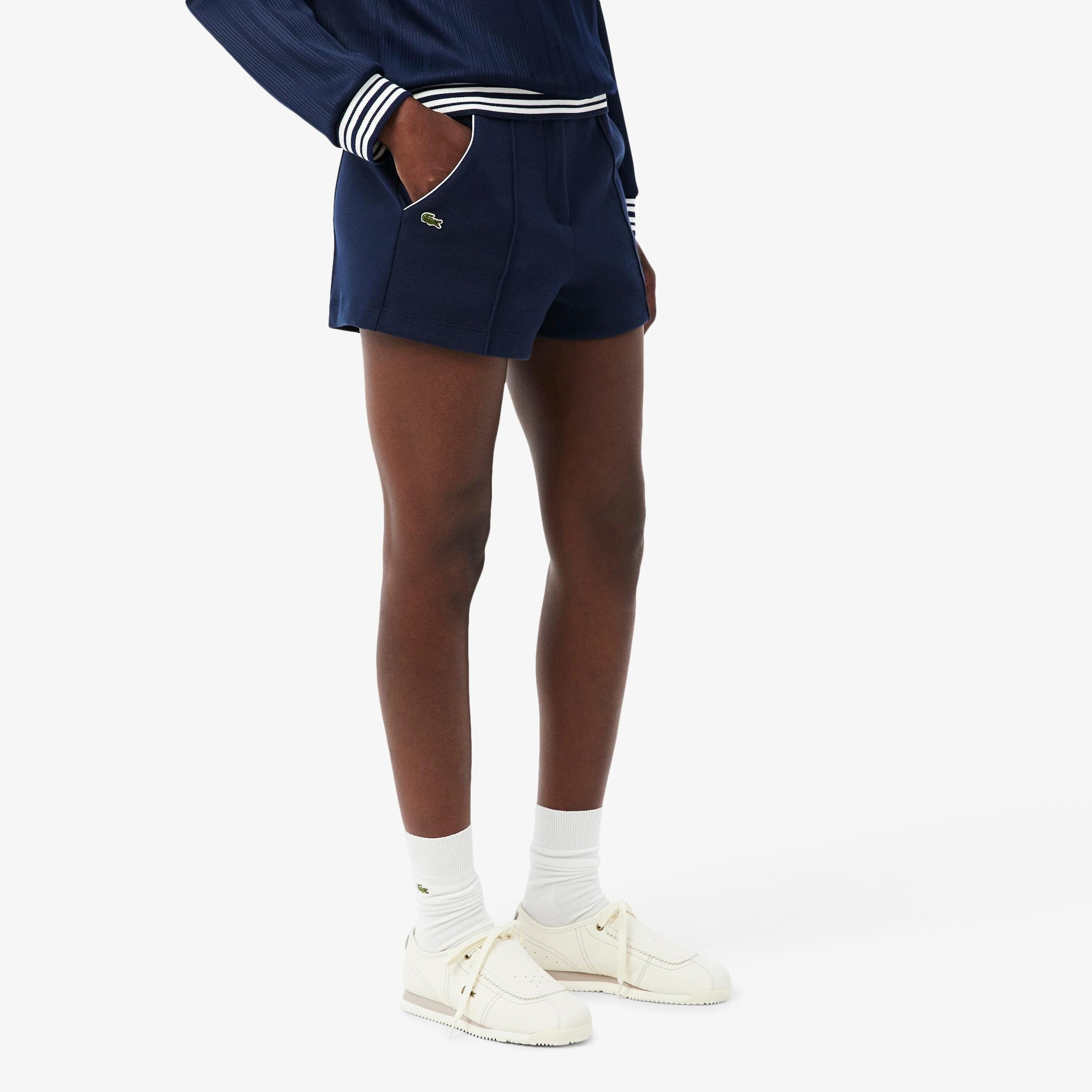 Lacoste Kadın Organik Pamuk Lacivert Şort