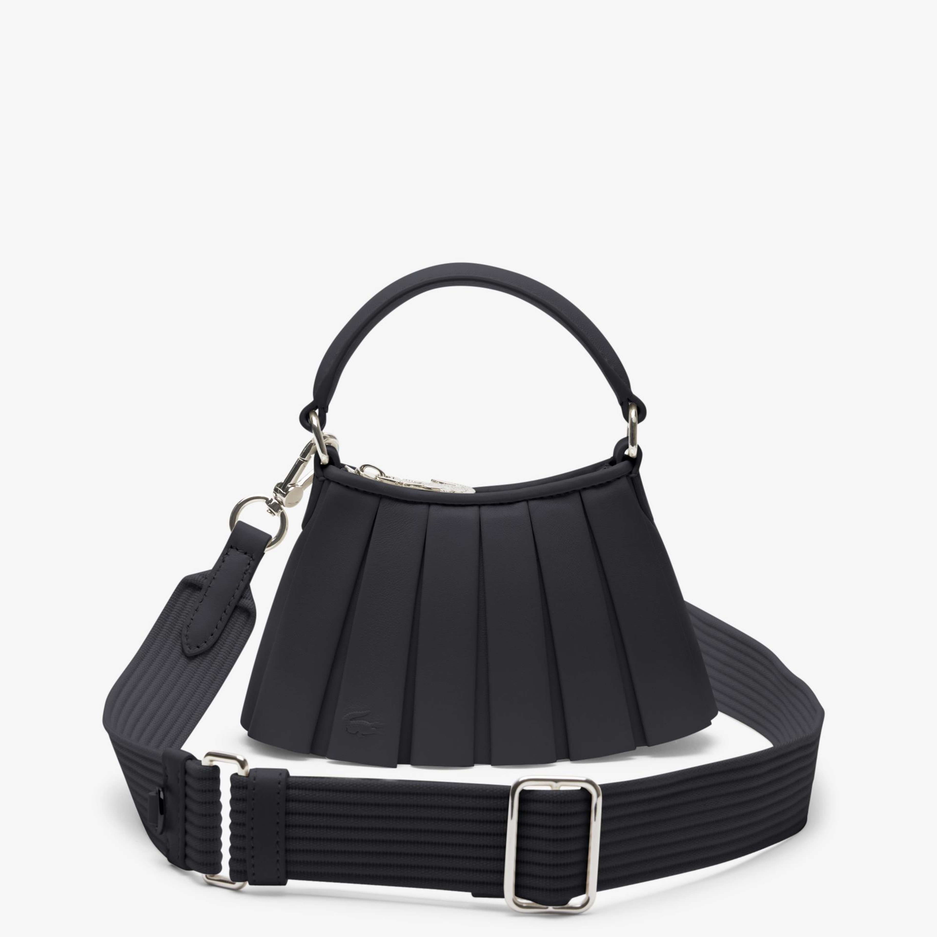 Lacoste Mini Lenglen Kadın Deri Siyah Omuz Çantası