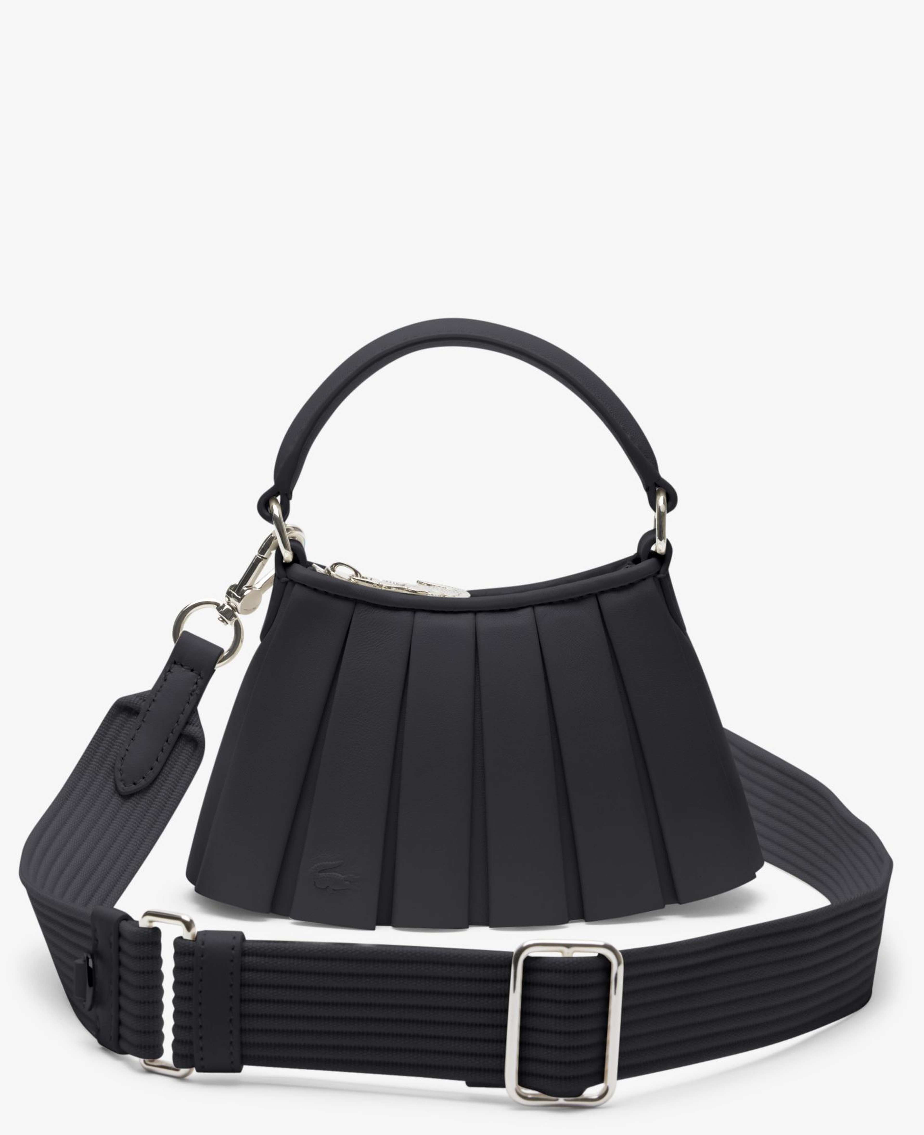 Lacoste Mini Lenglen Kadın Deri Siyah Omuz Çantası