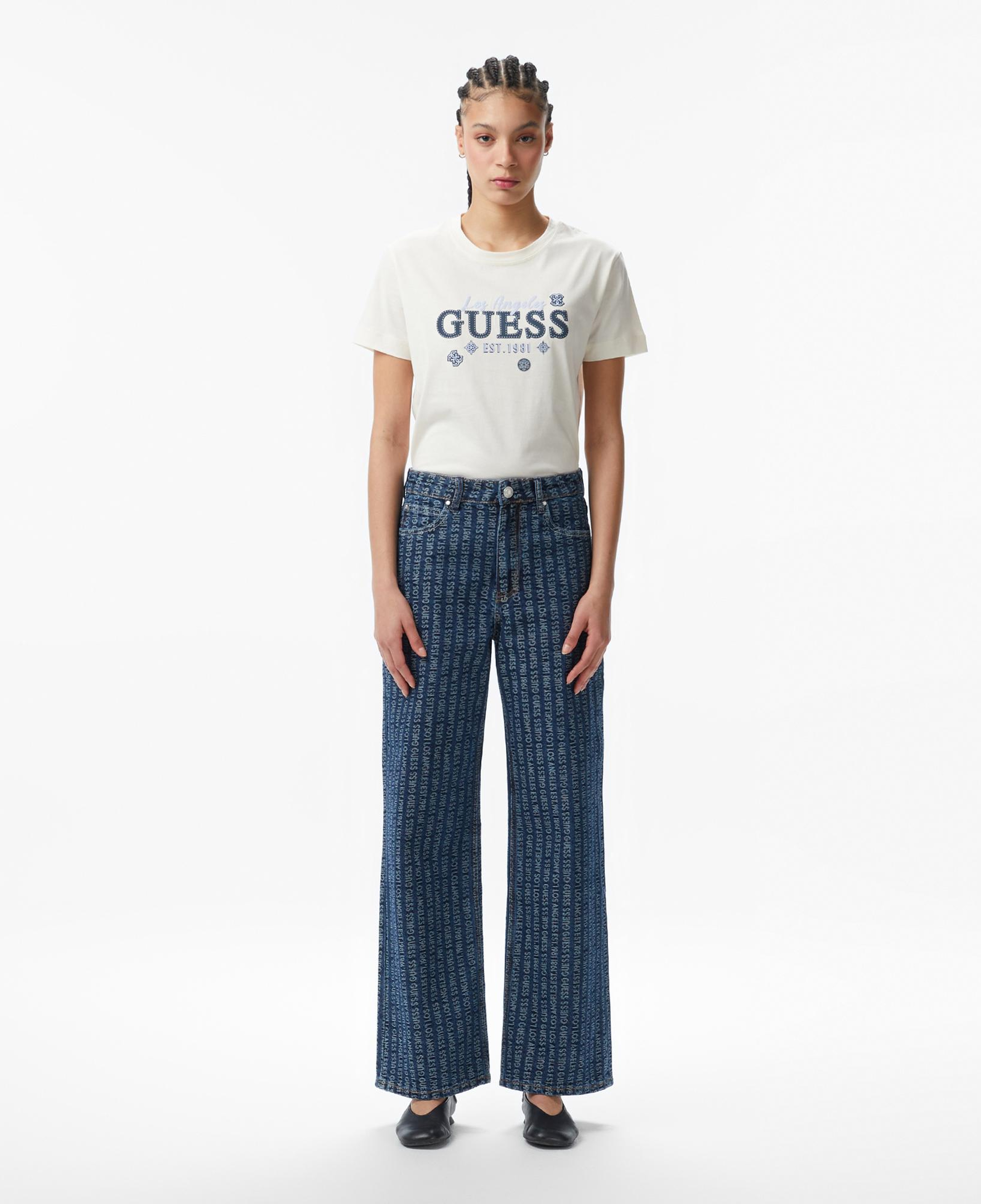 Guess Indigo Relaxed Fit Kadın Mavi Jean