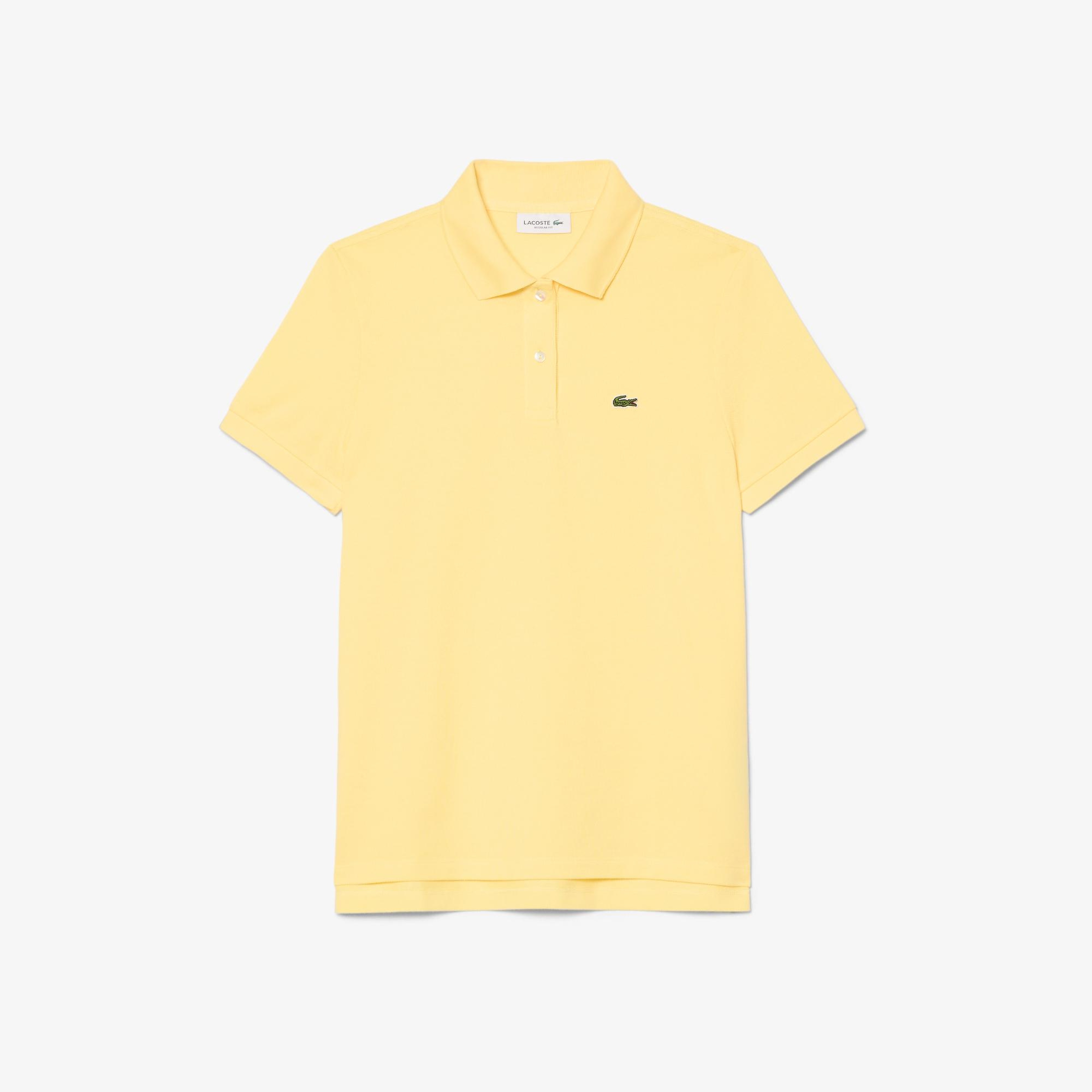 Lacoste Kadın Regular Fit Sarı Polo