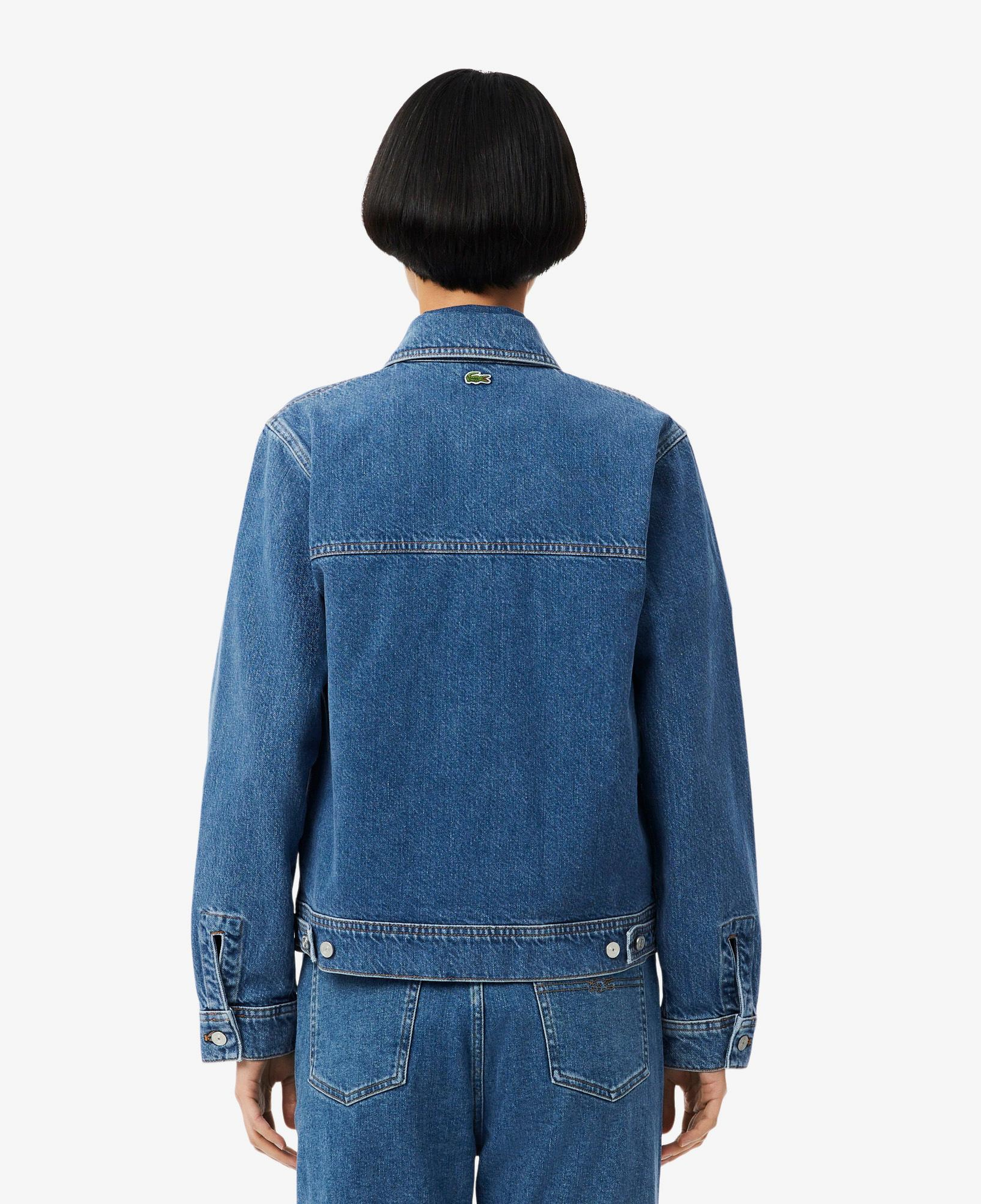 Lacoste Kadın Uzun Kollu Denim Mavi Ceket