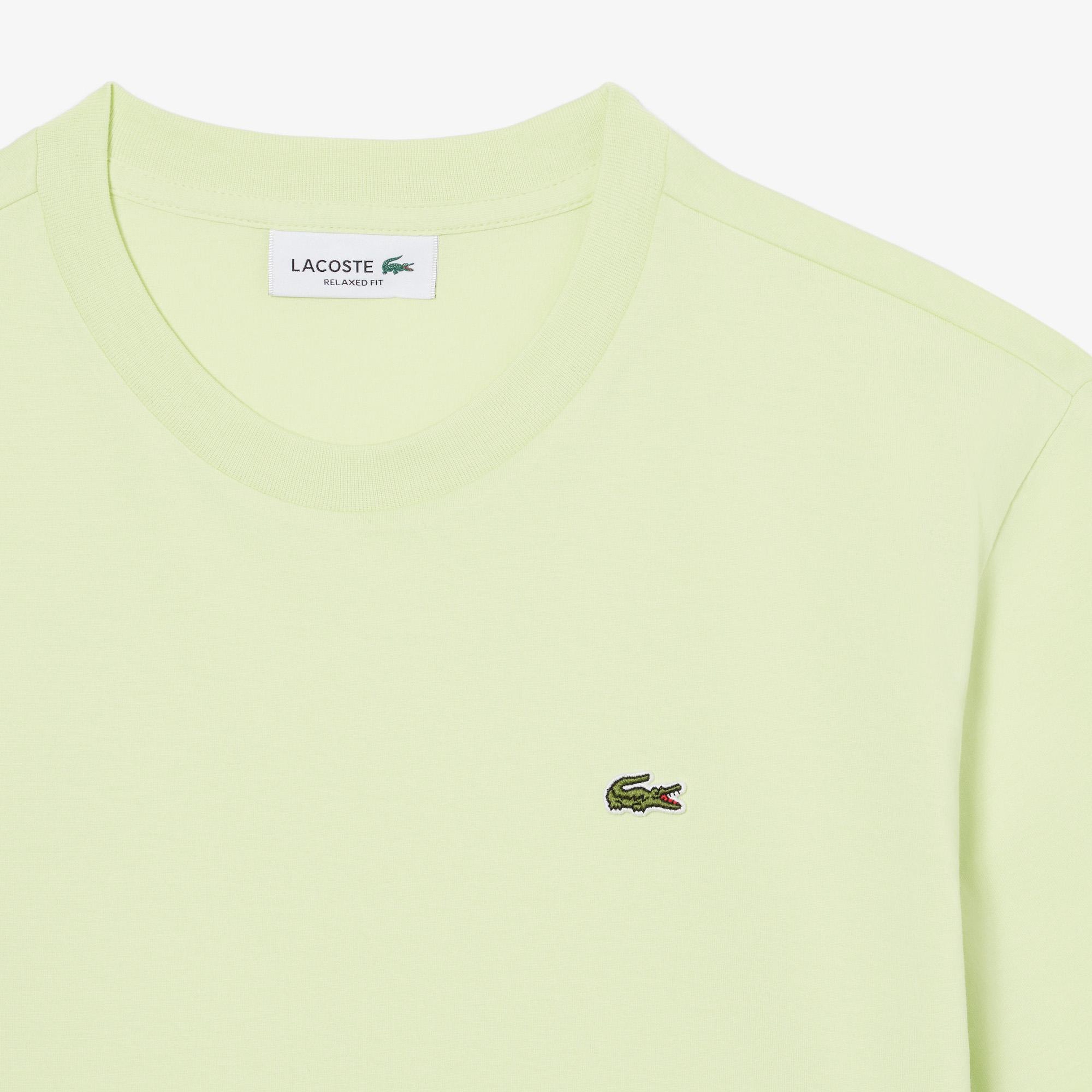 Lacoste Kadın Relaxed Fit Bisiklet Yaka Sarı T-Shirt