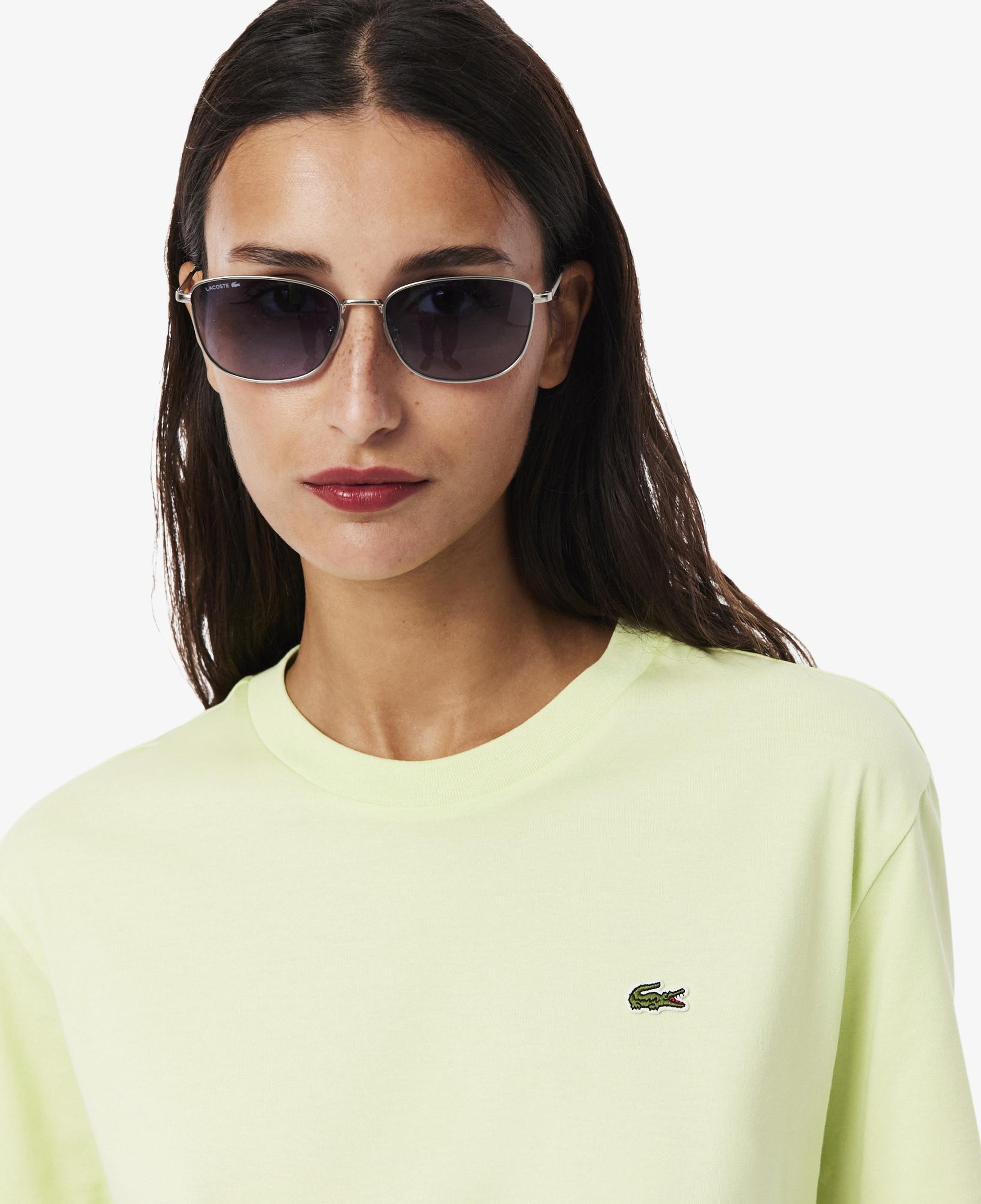 Lacoste Kadın Relaxed Fit Bisiklet Yaka Sarı T-Shirt
