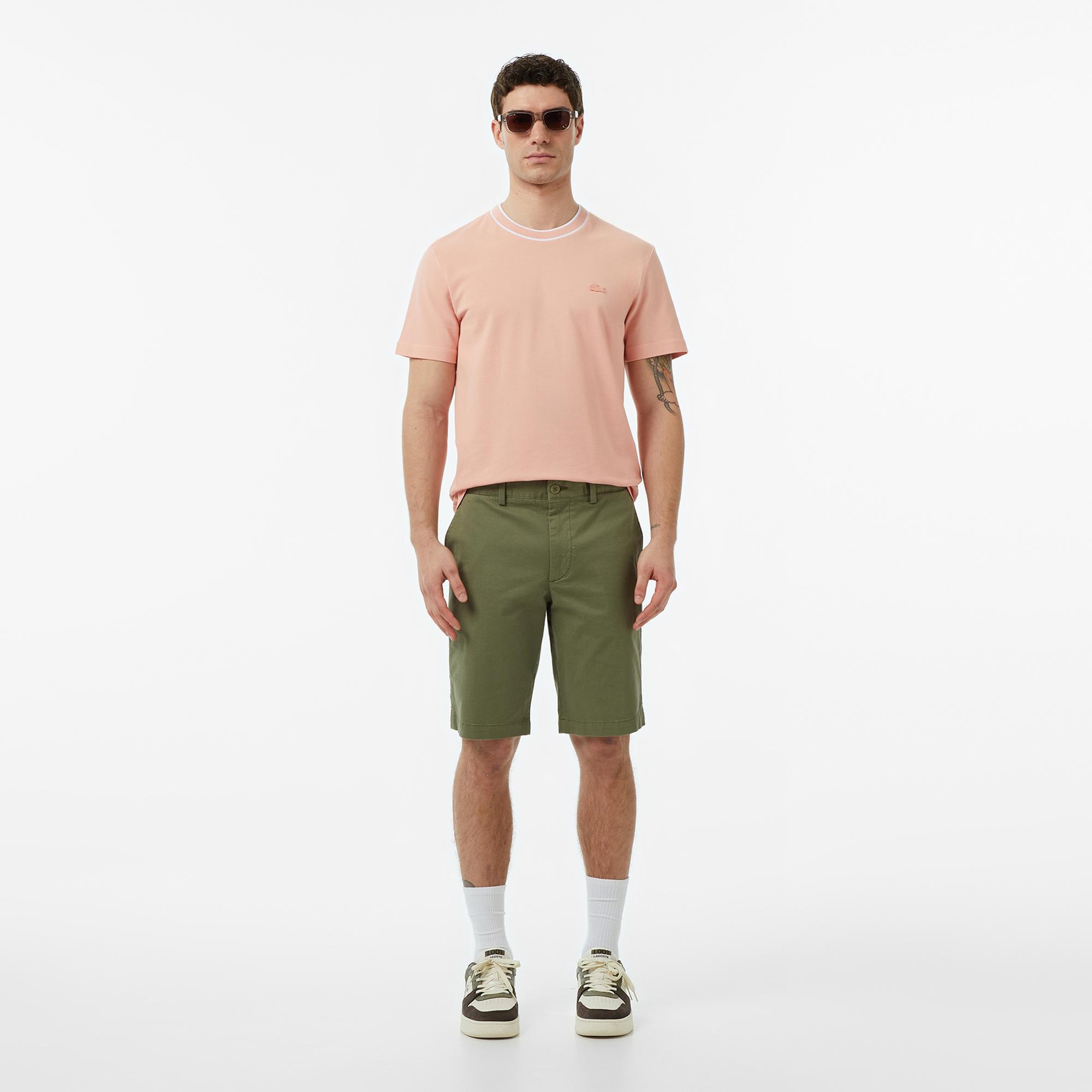 Lacoste Erkek Slim Fit Haki Bermuda Şort