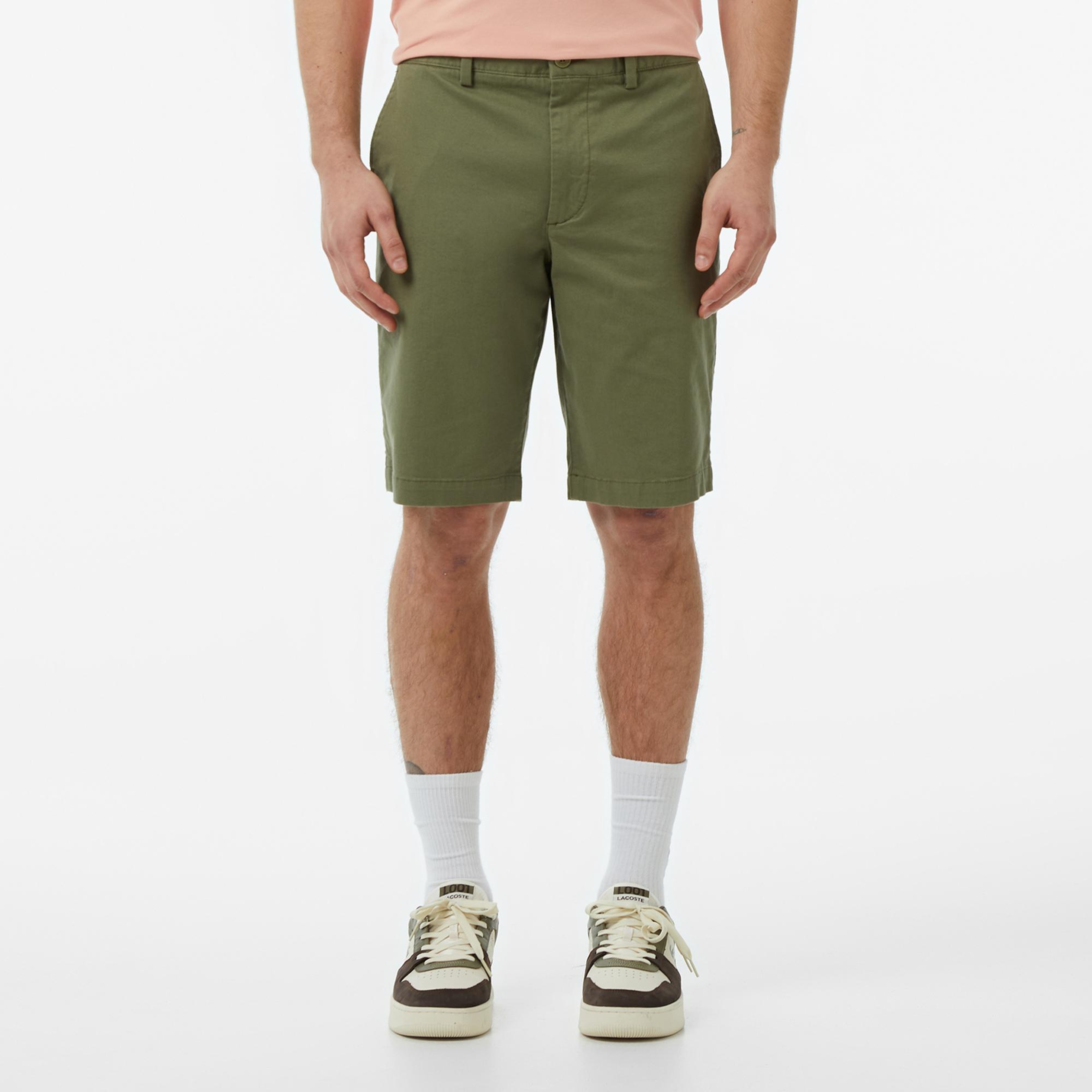 Lacoste Erkek Slim Fit Haki Bermuda Şort