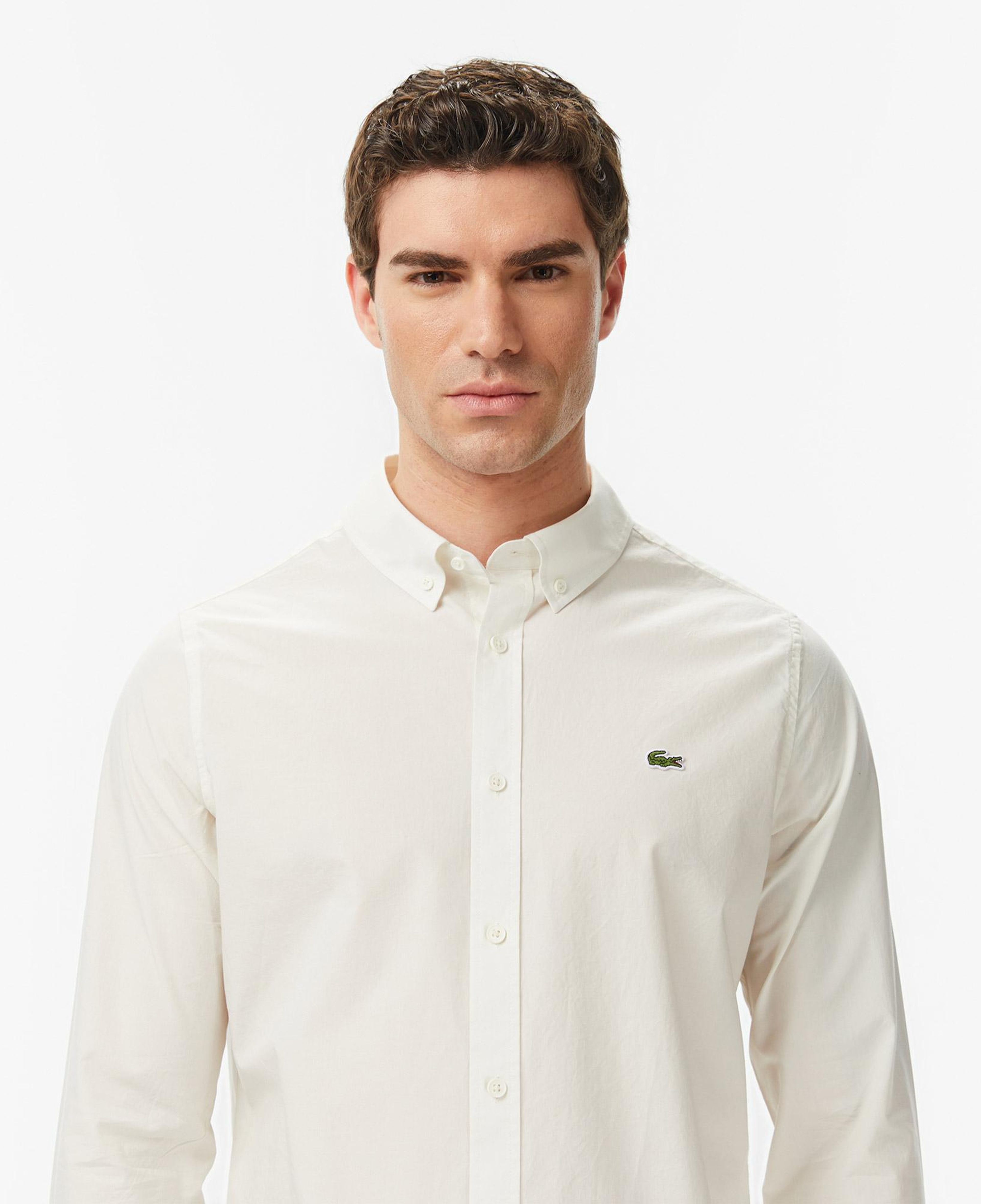 Lacoste Erkek Slim Fit Krem Gömlek