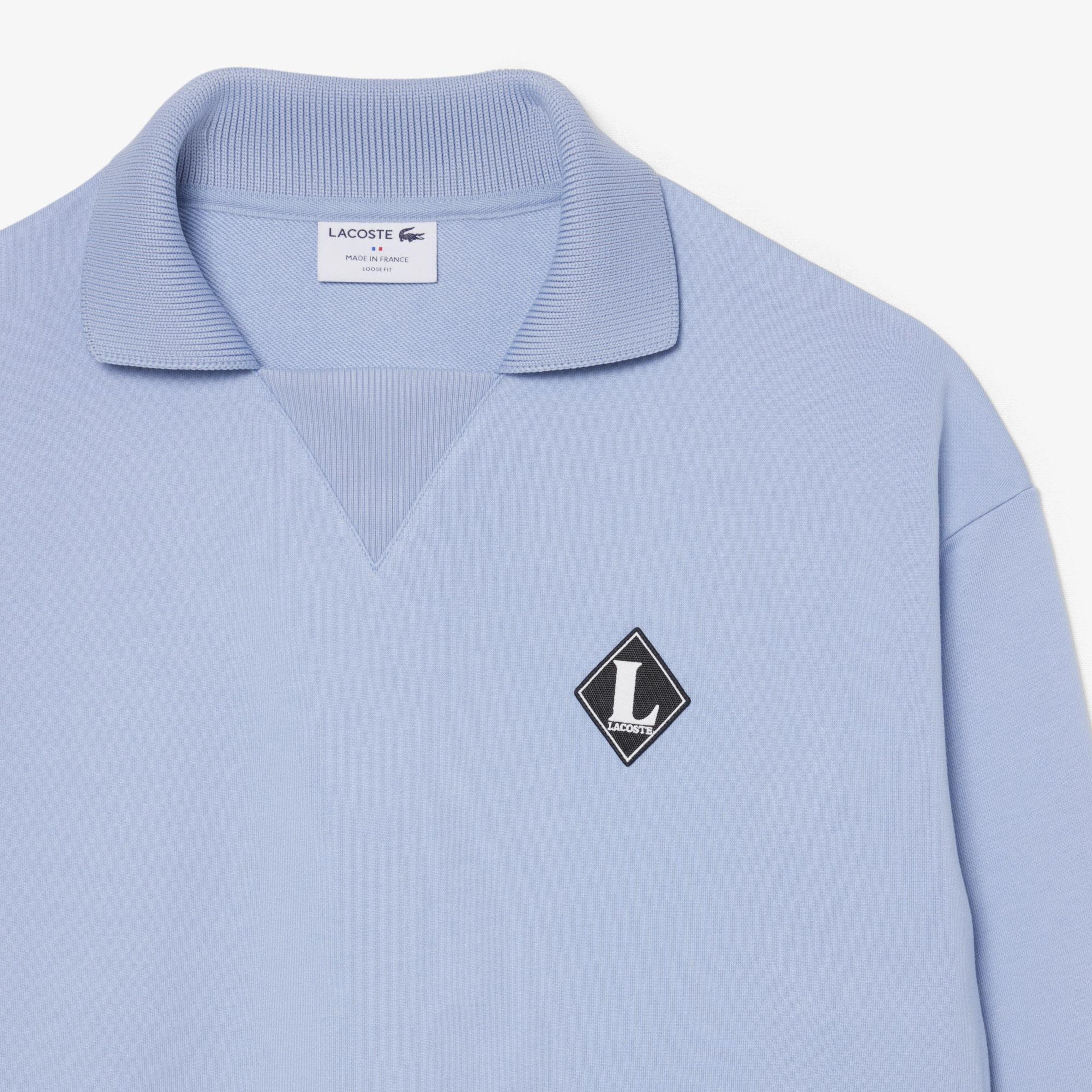 Lacoste Erkek Loose Fit Polo Yaka Mavi Sweatshirt