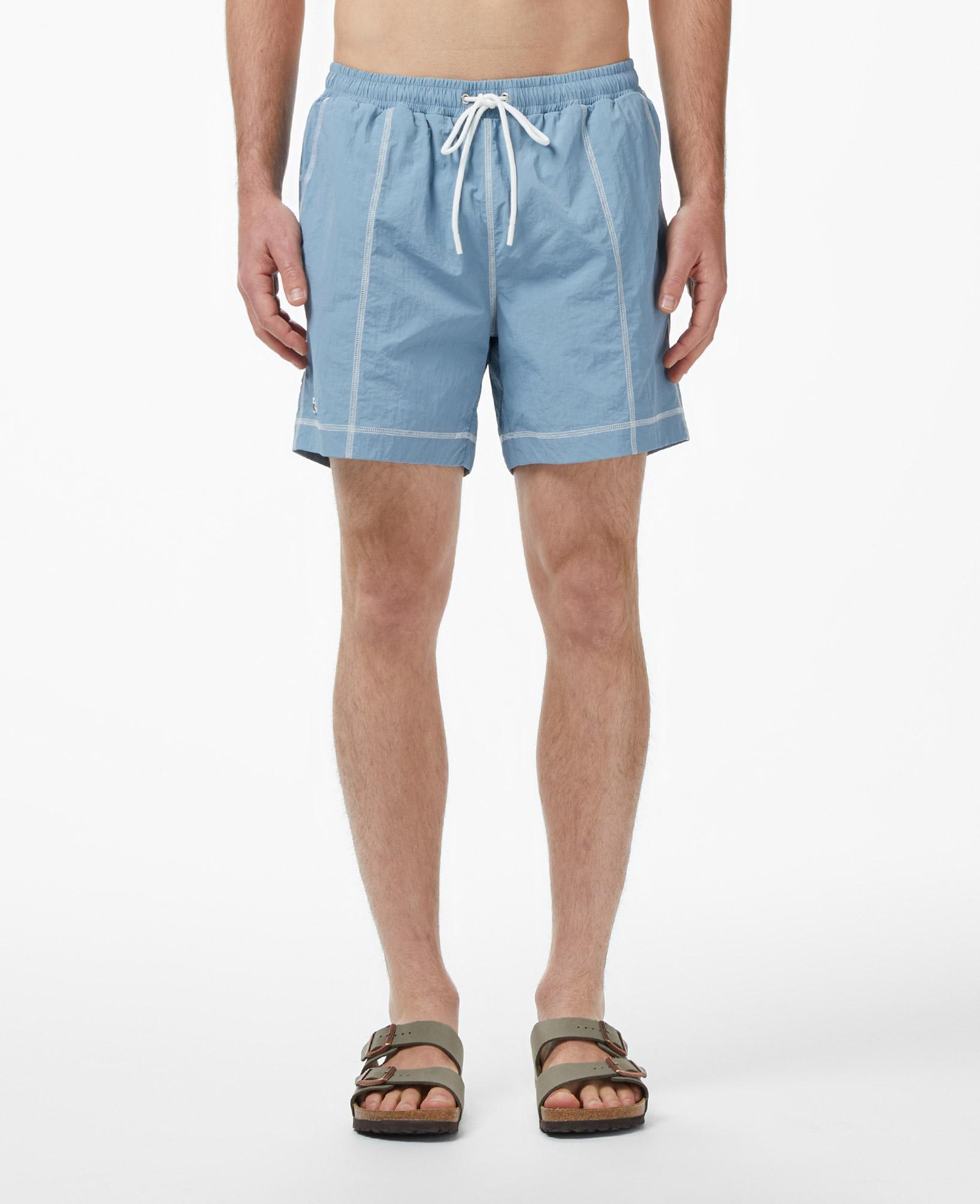 Lacoste Erkek Regular Fit Desenli Mavi Deniz Şortu