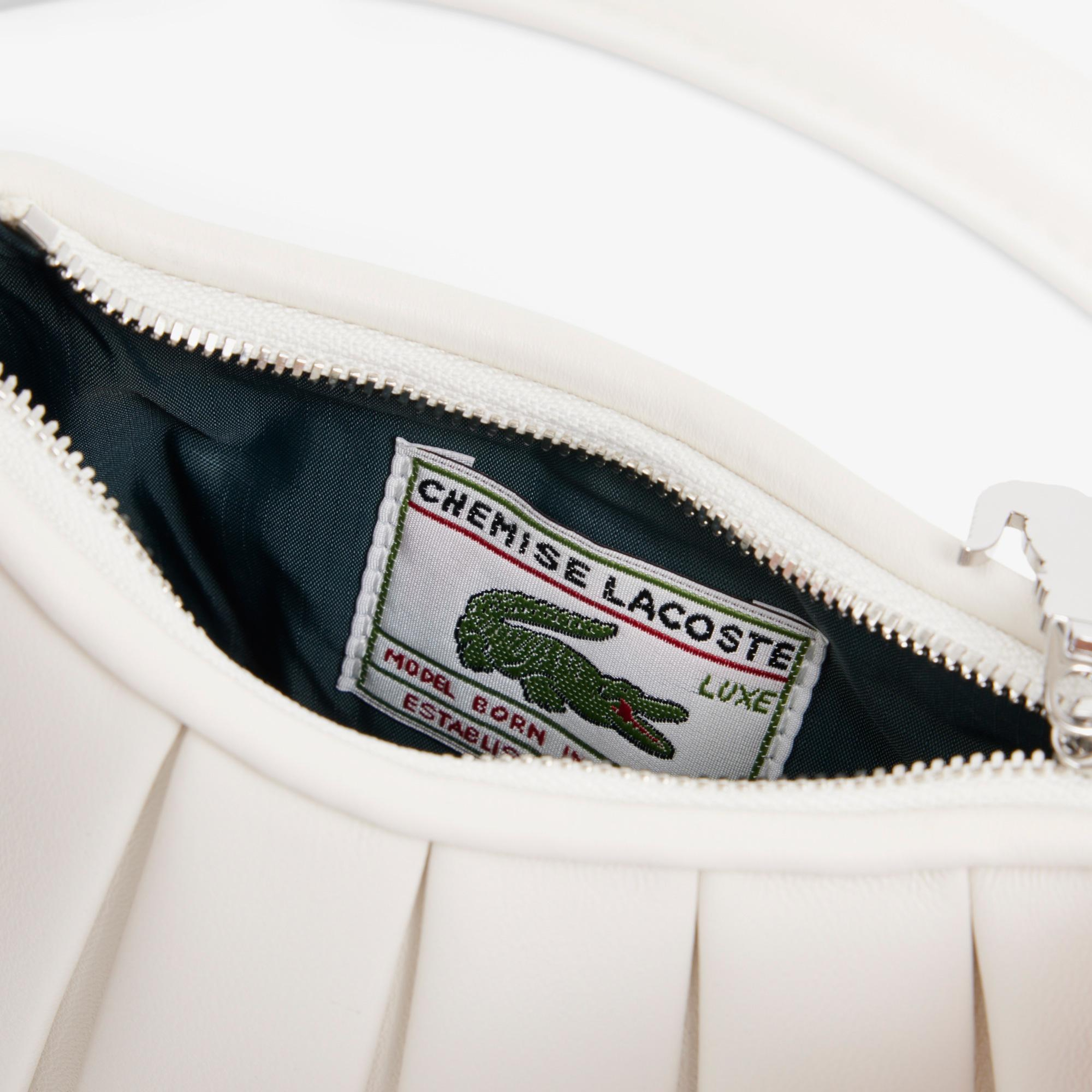 Lacoste Mini Lenglen Kadın Deri Beyaz Omuz Çantası