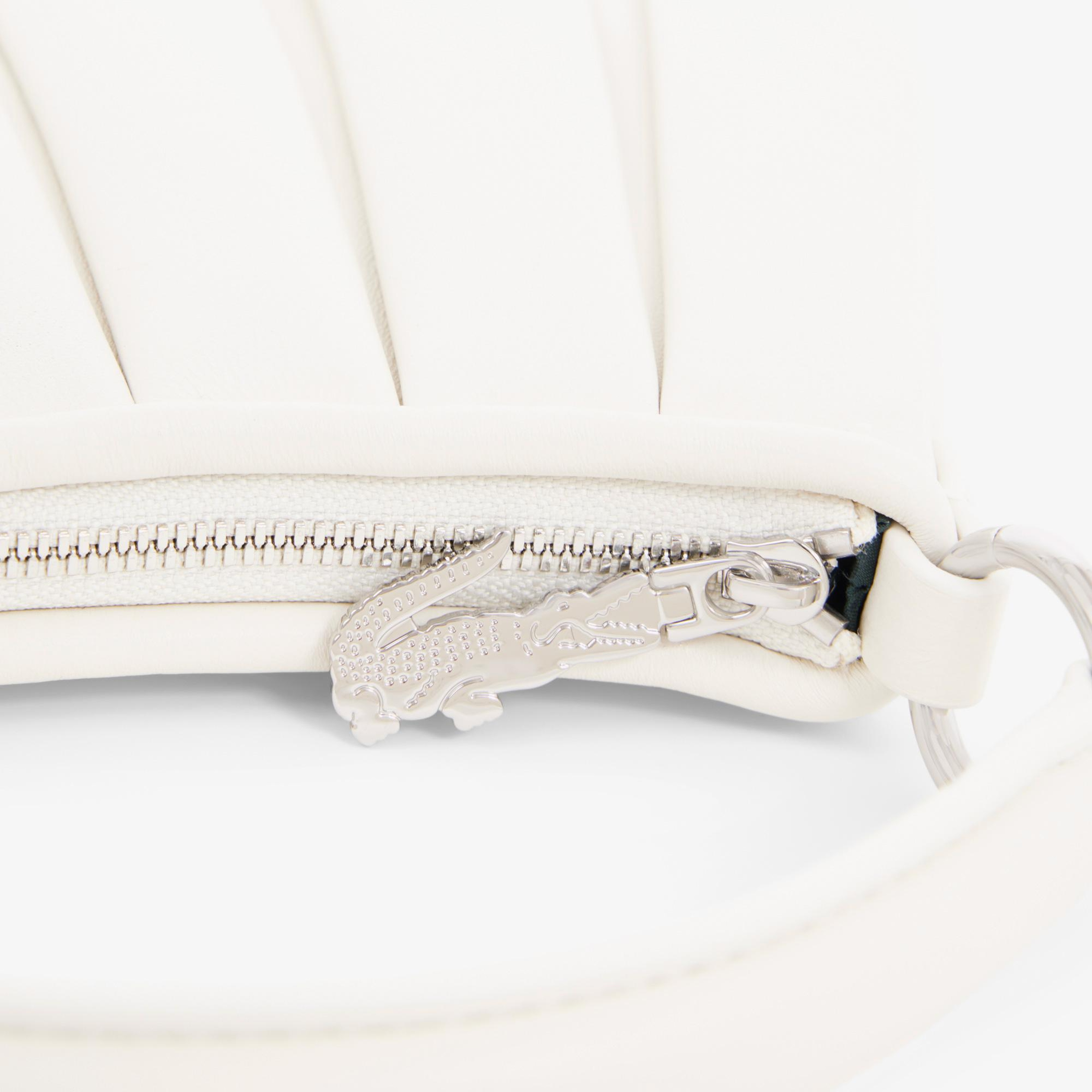 Lacoste Mini Lenglen Kadın Deri Beyaz Omuz Çantası