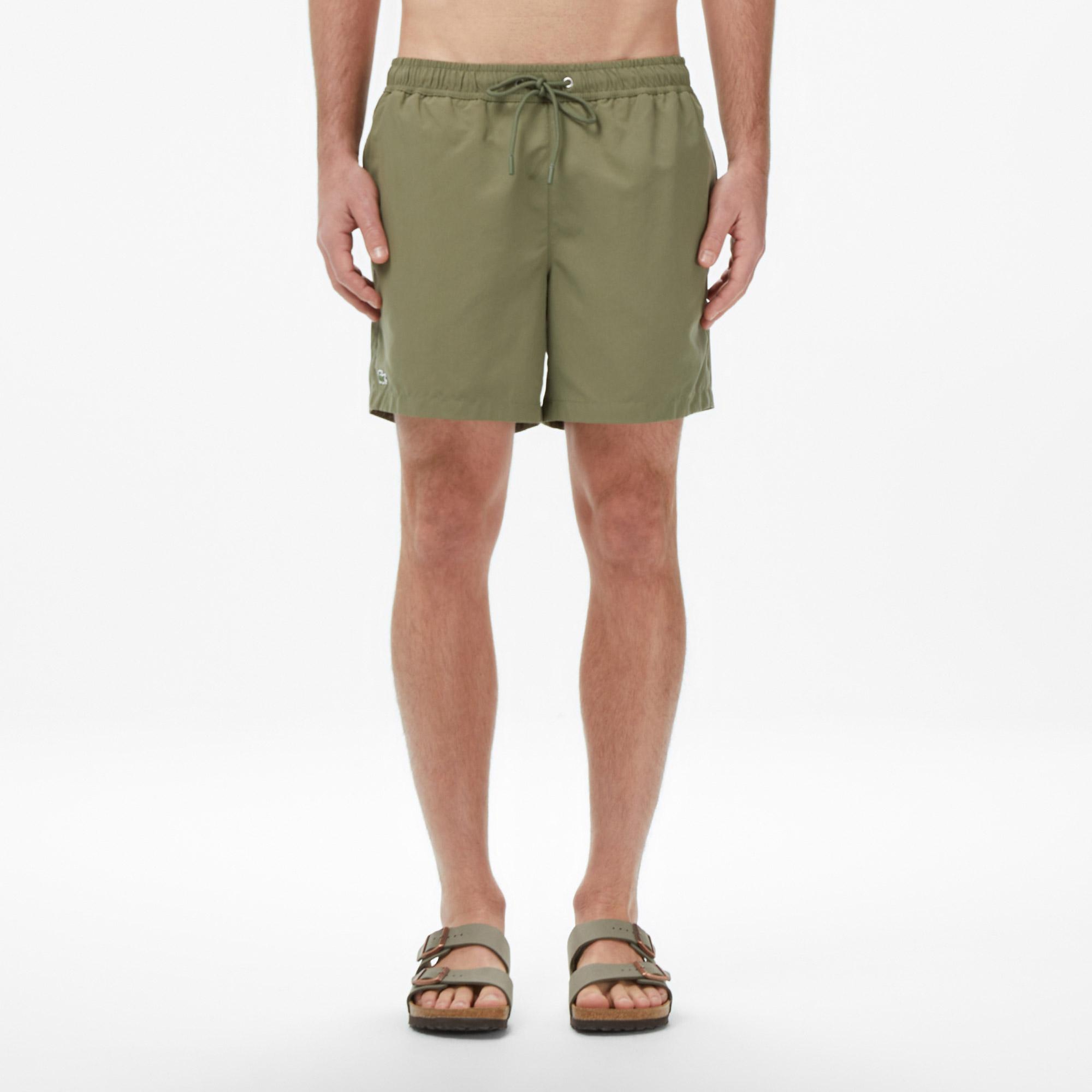 Lacoste Erkek Regular Fit Haki Deniz Şortu