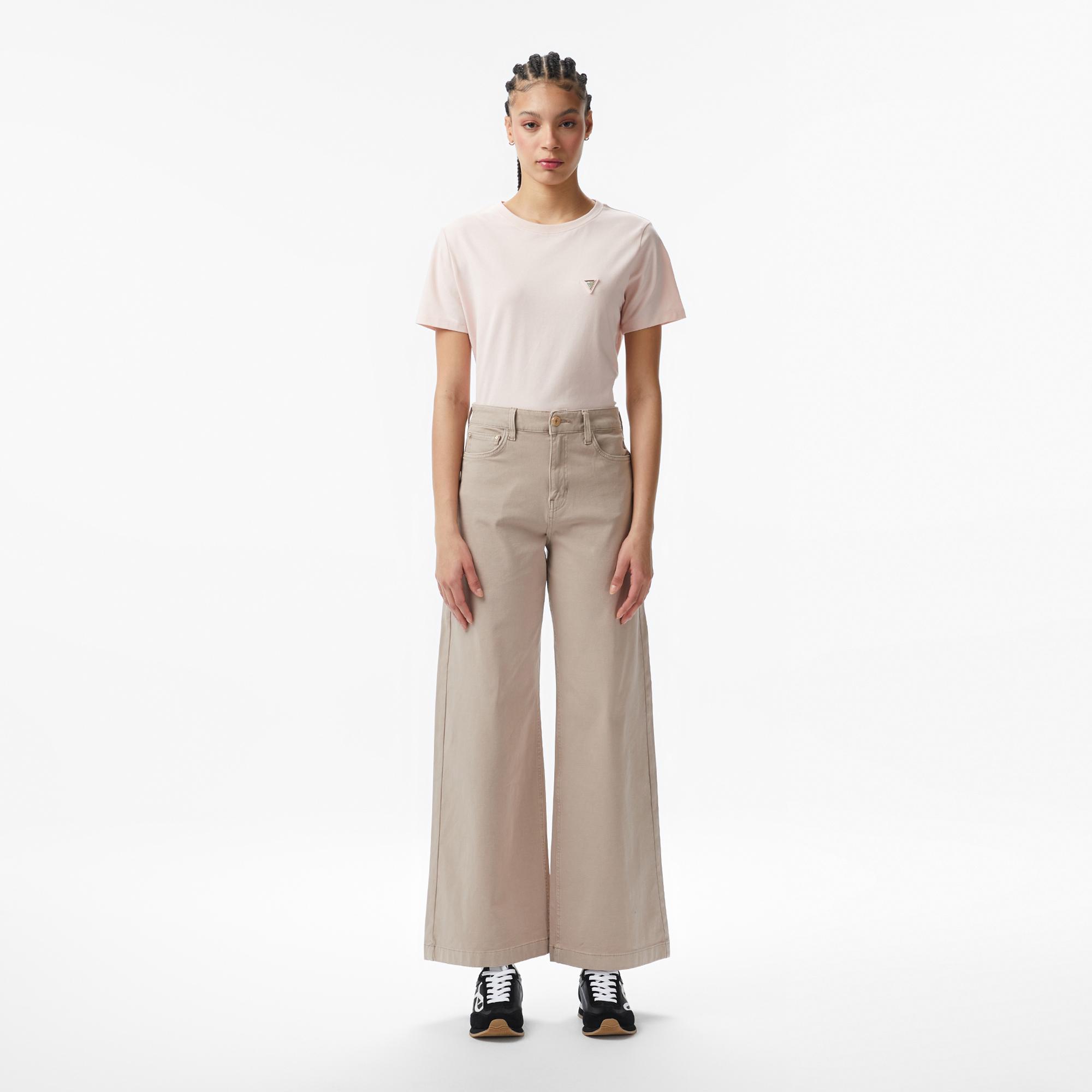 Guess Colette Aktif Oversize Fit Kadın Pembe T-Shirt