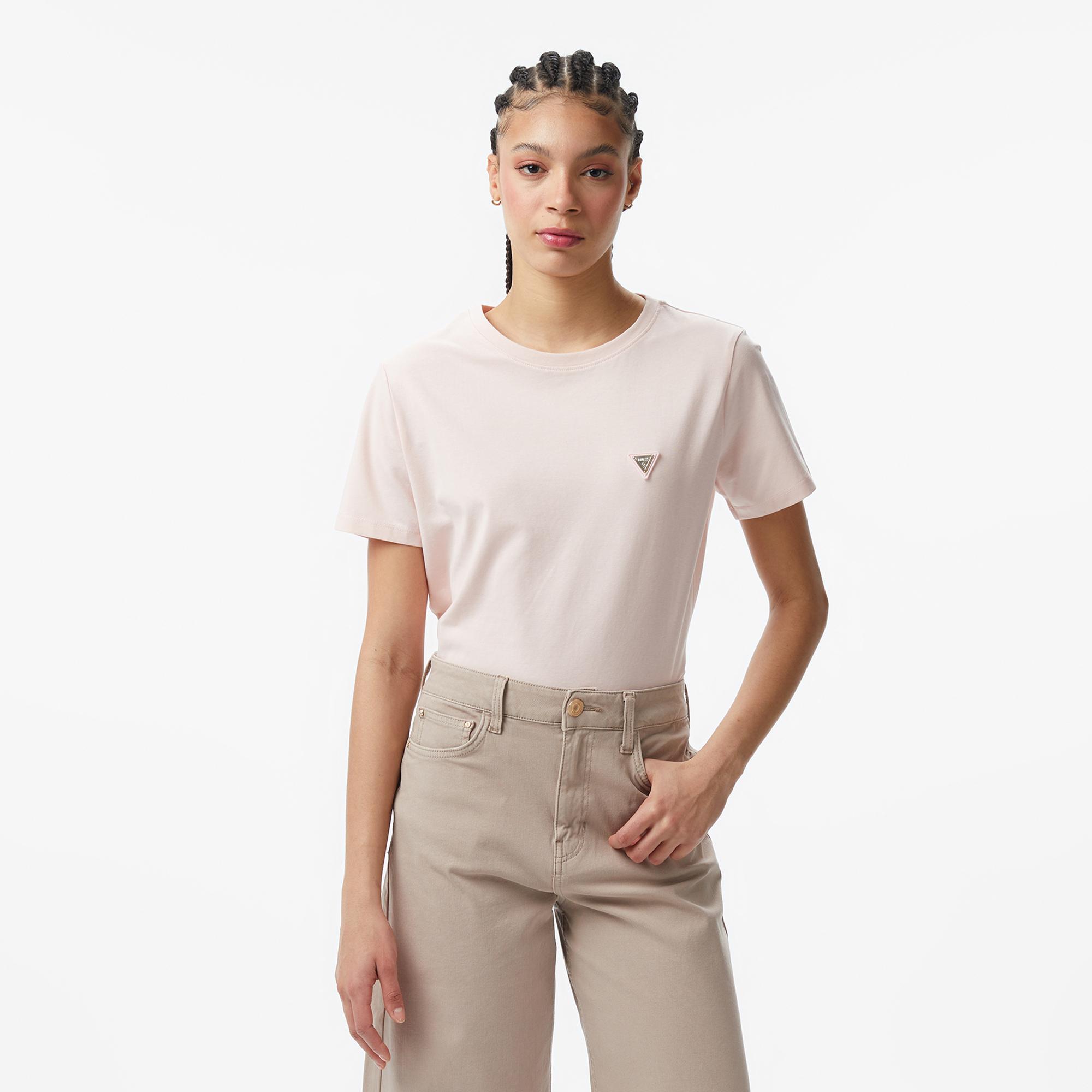 Guess Colette Aktif Oversize Fit Kadın Pembe T-Shirt