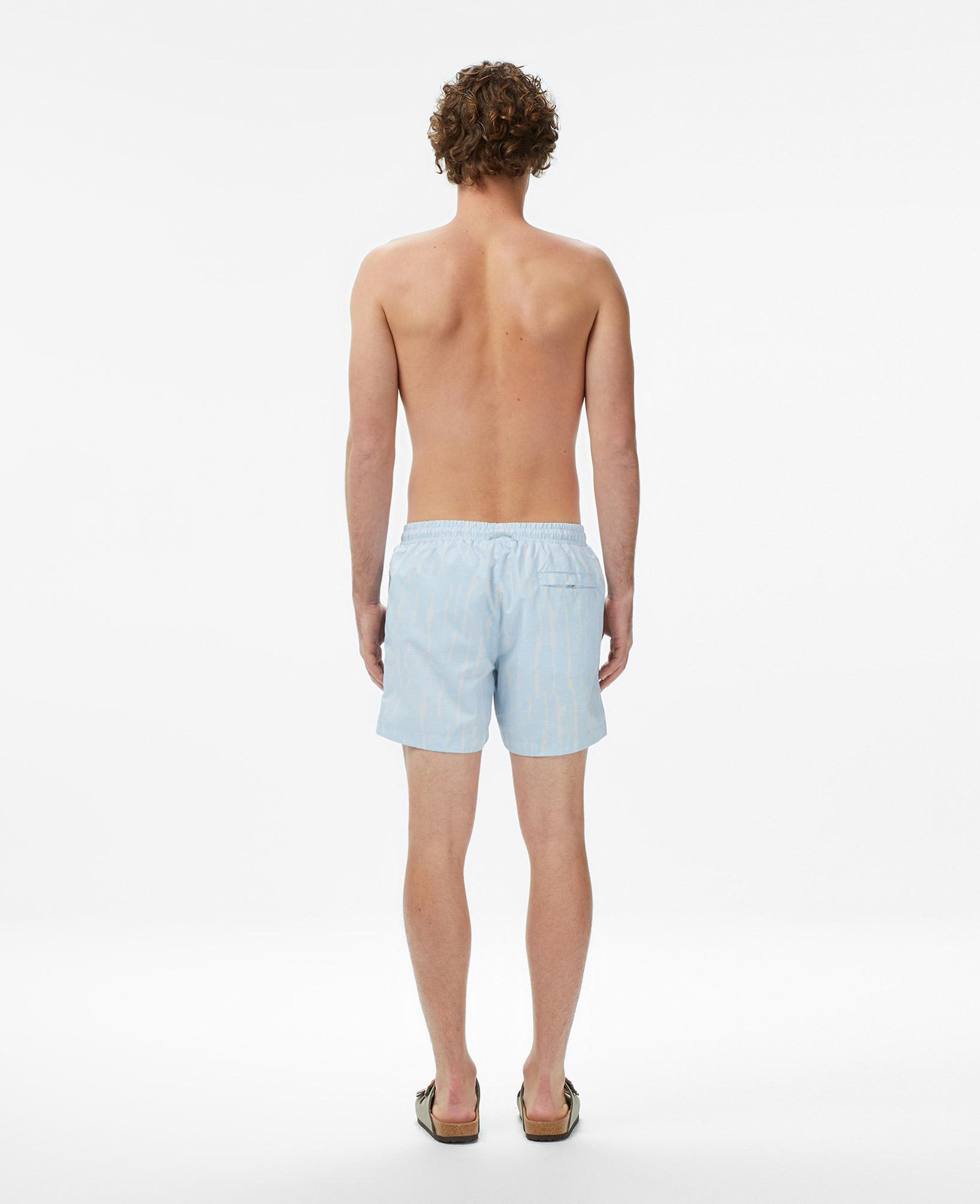 Lacoste Erkek Regular Fit Desenli Mavi Deniz Şortu