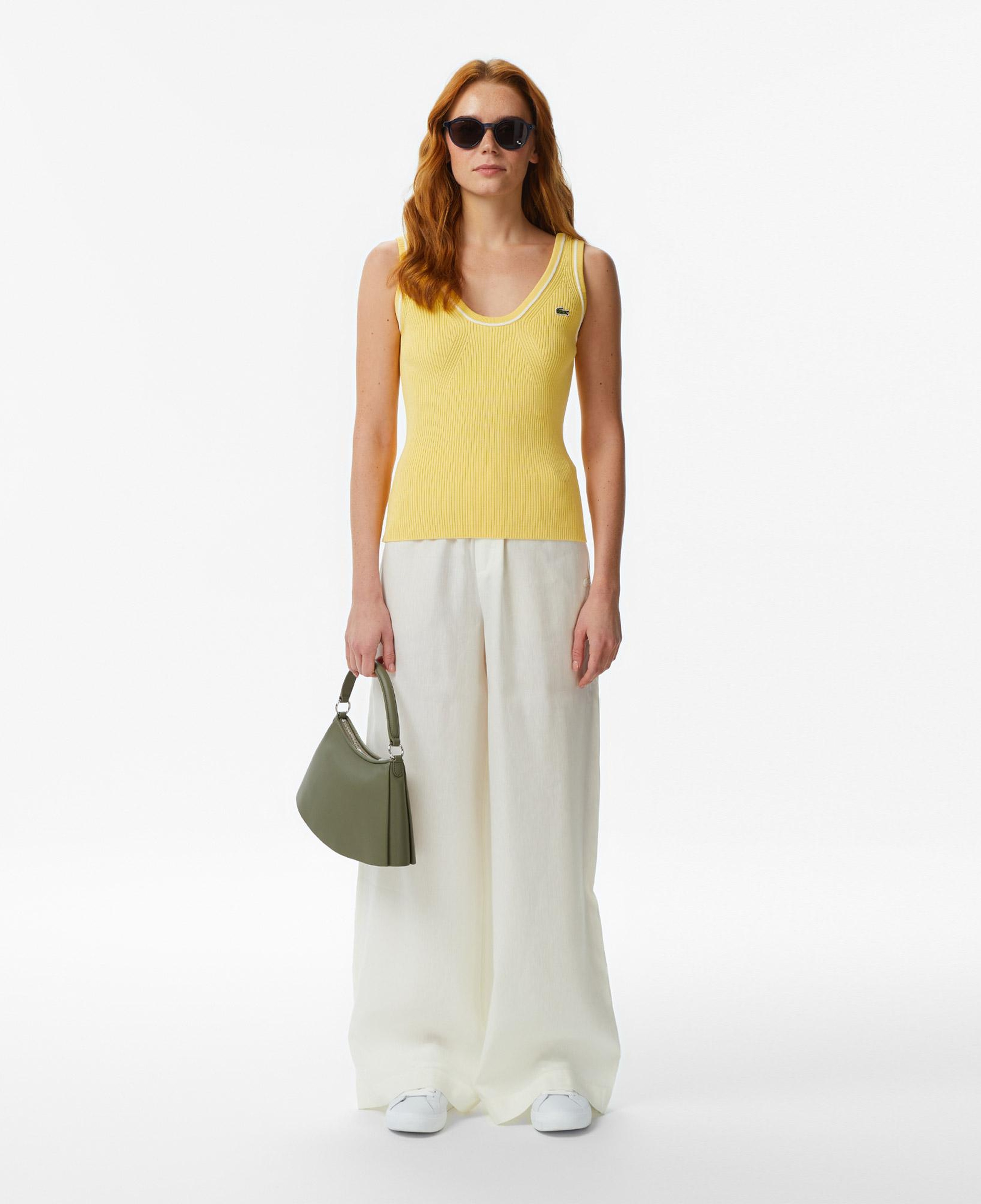 Lacoste Kadın Relaxed Fit Krem Pantolon