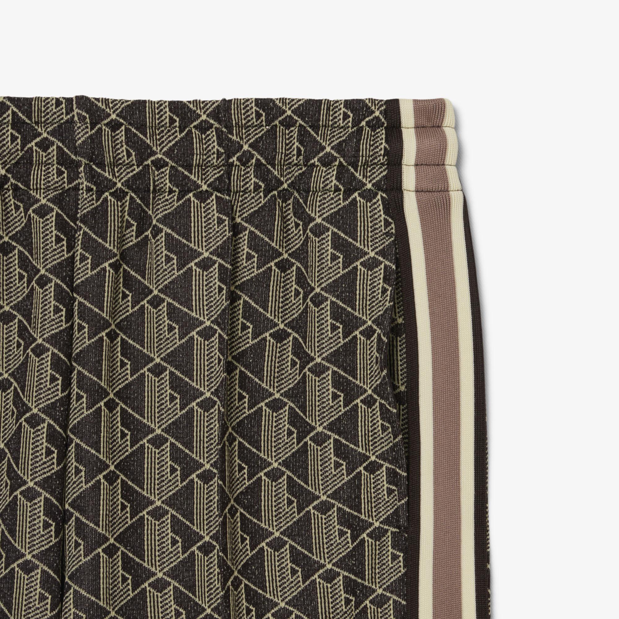 Lacoste Kadın Flare Fit Monogram Kahverengi Eşofman Altı