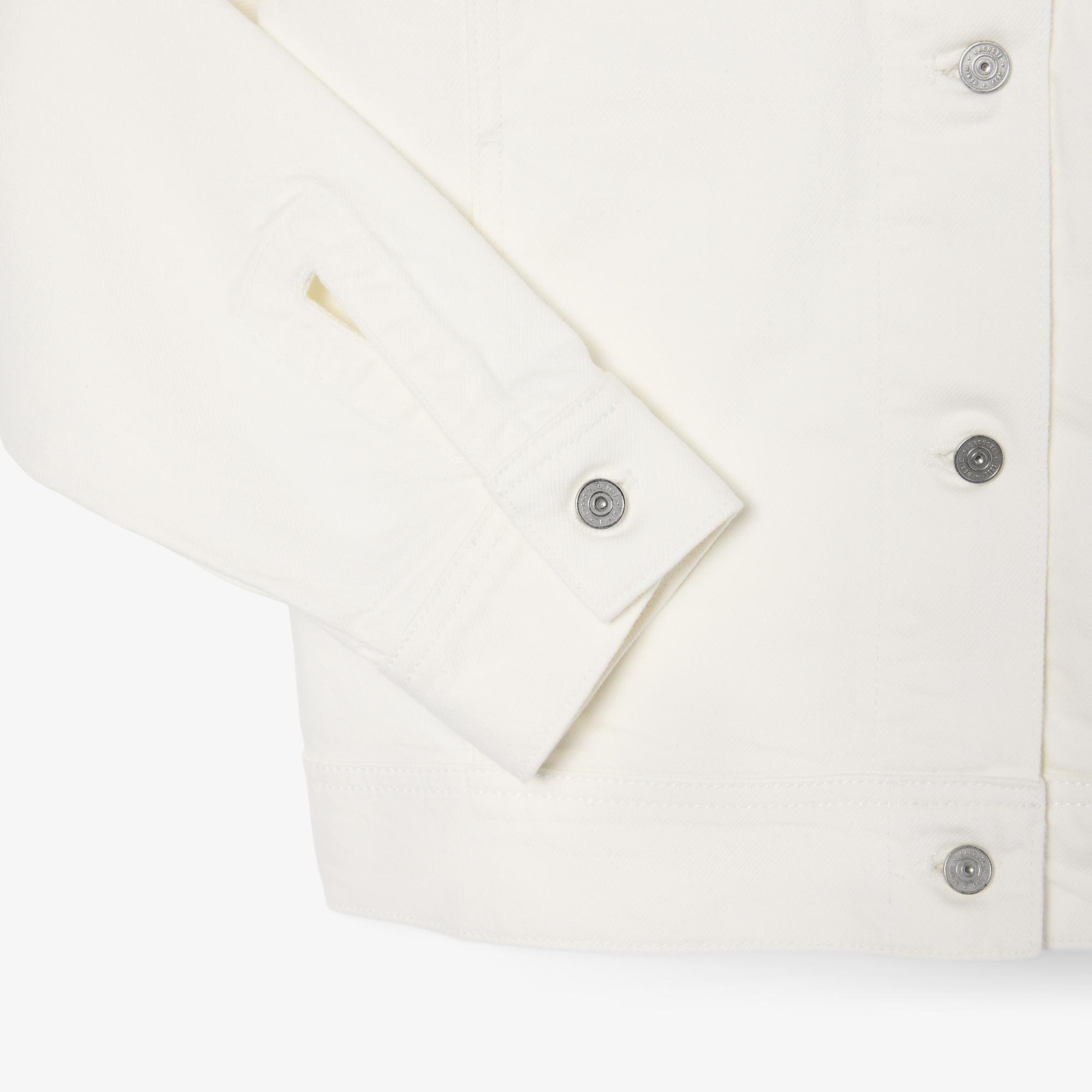 Lacoste Kadın Denim Beyaz Ceket