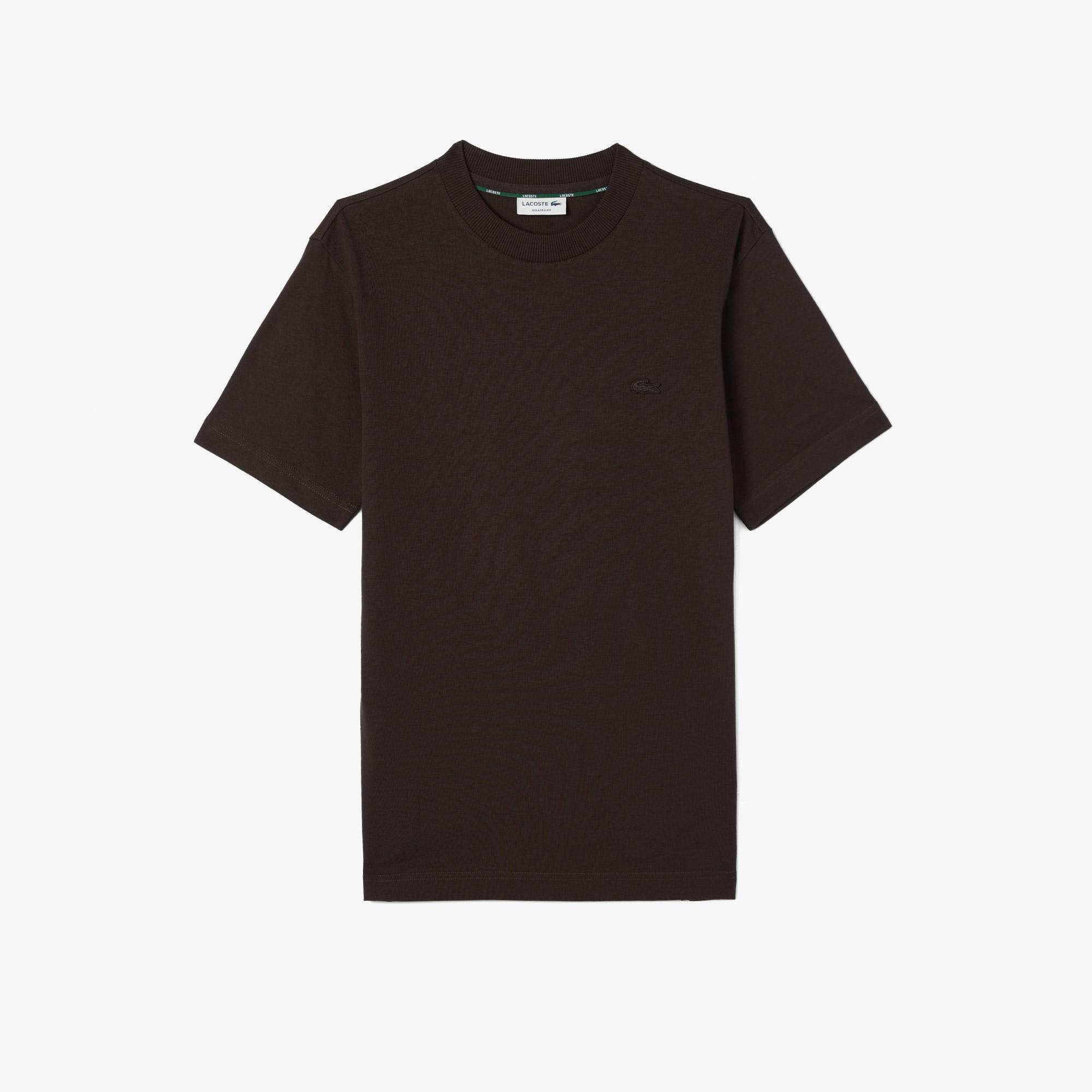 Lacoste Erkek Relaxed Fit Bisiklet Yaka Kahverengi T-Shirt