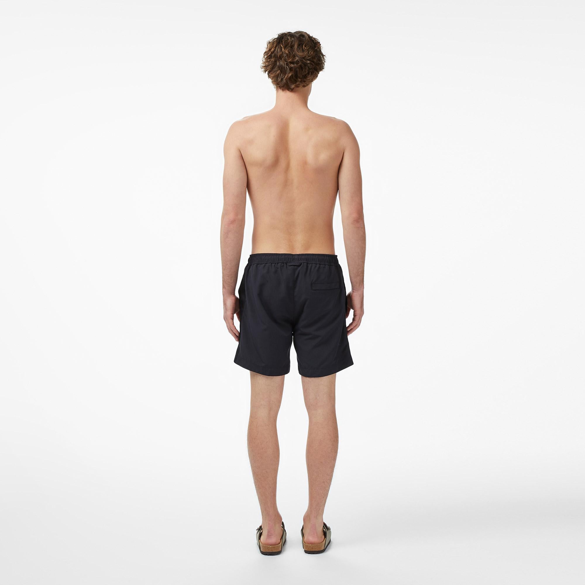 Lacoste Erkek Regular Fit Siyah Deniz Şortu