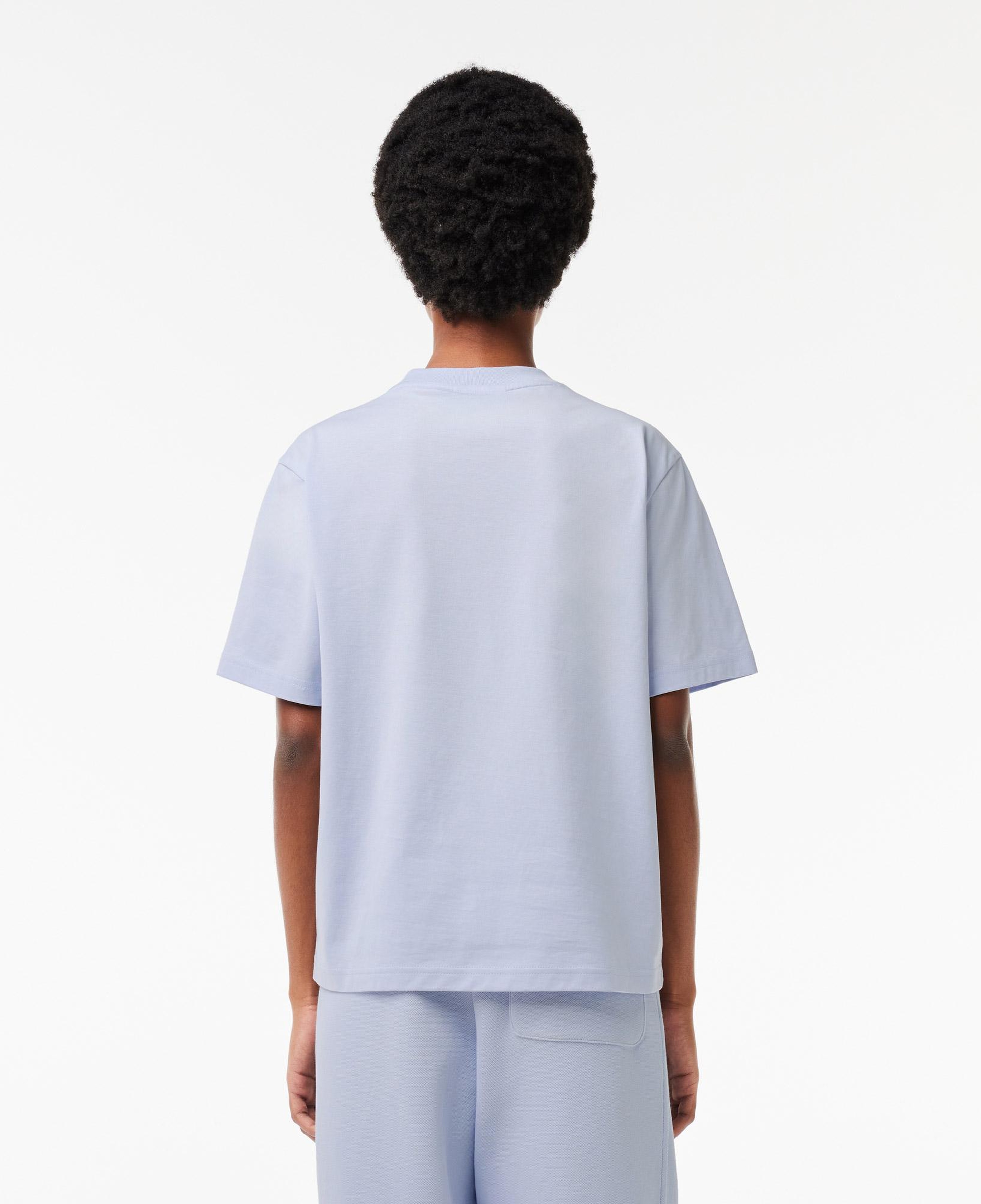 Lacoste Kadın Relaxed Fit Bisiklet Yaka Mavi T-Shirt
