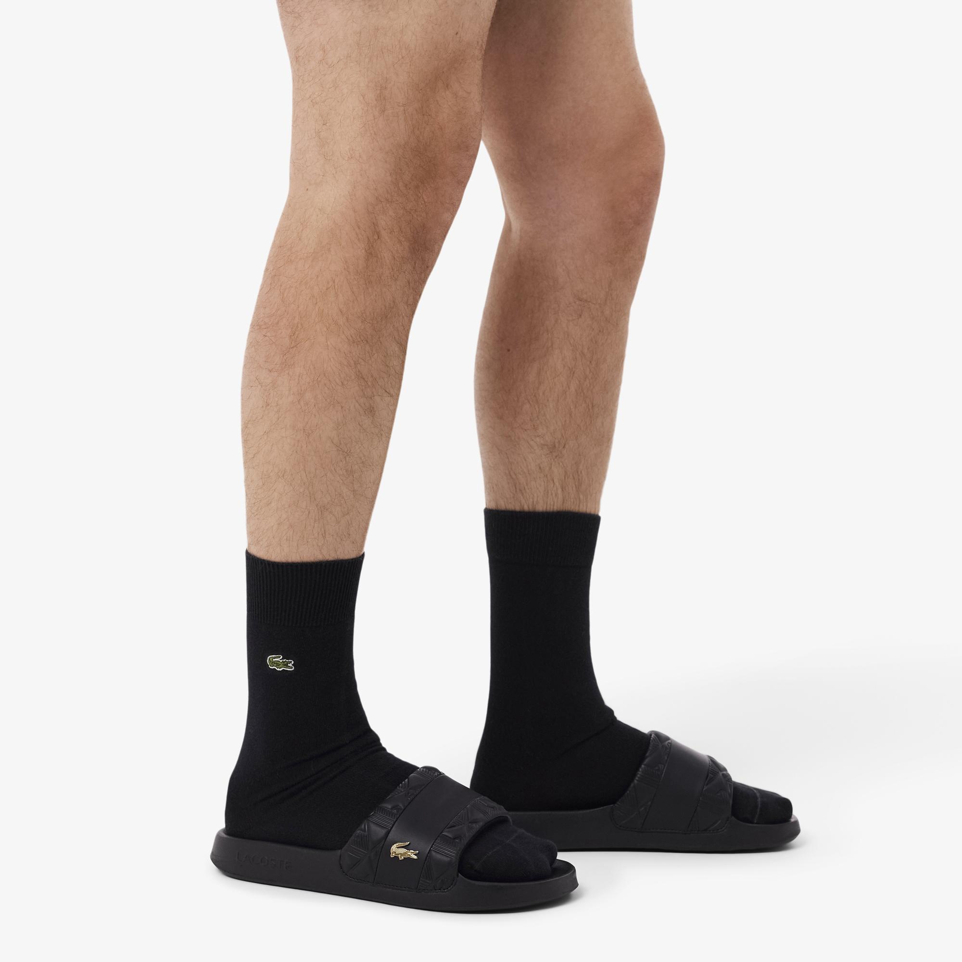 Lacoste Serve Slides Hybrid Erkek Siyah Terlik