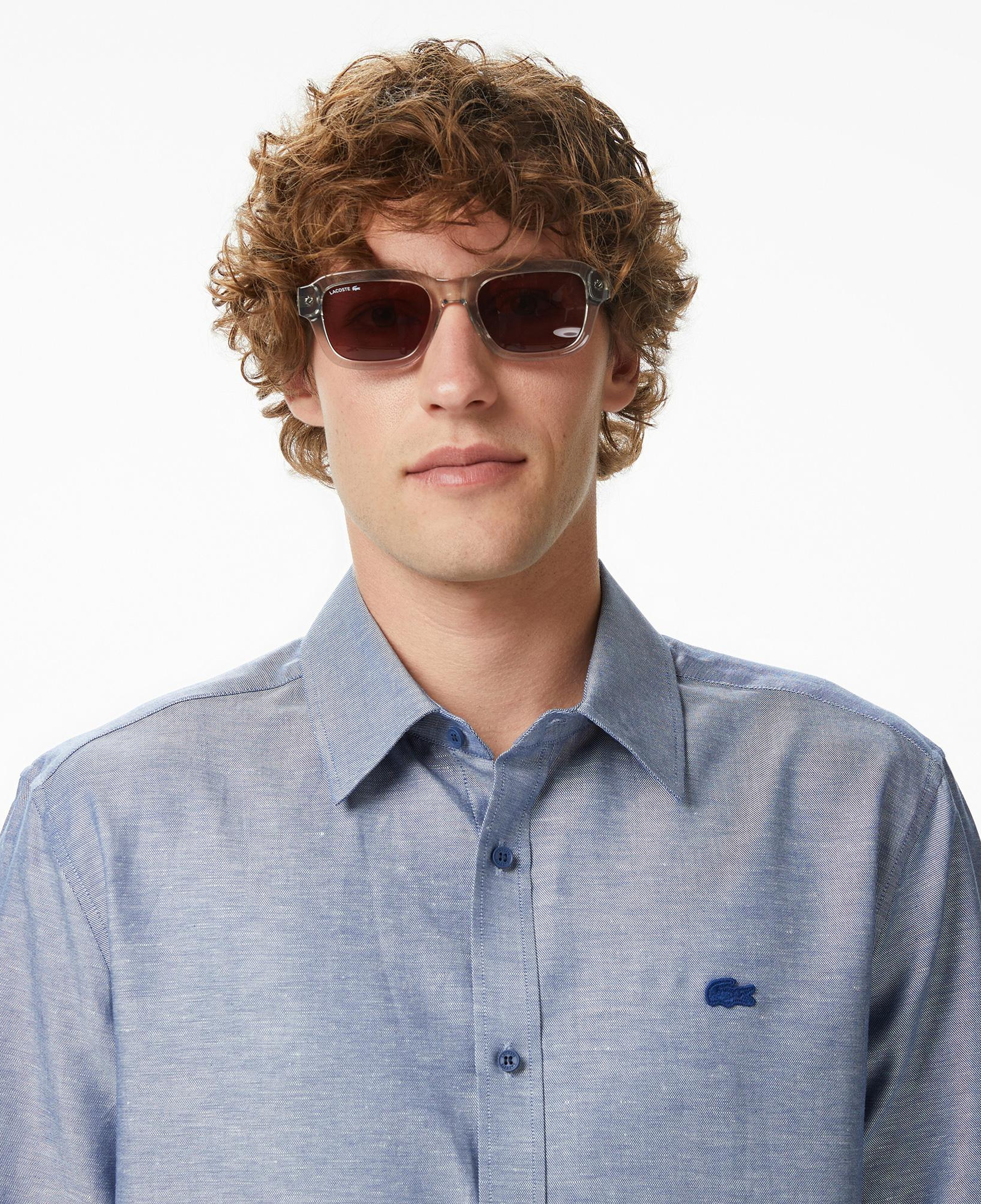 Lacoste Erkek Regular Fit Düğmeli Yaka Koyu Mavi Gömlek